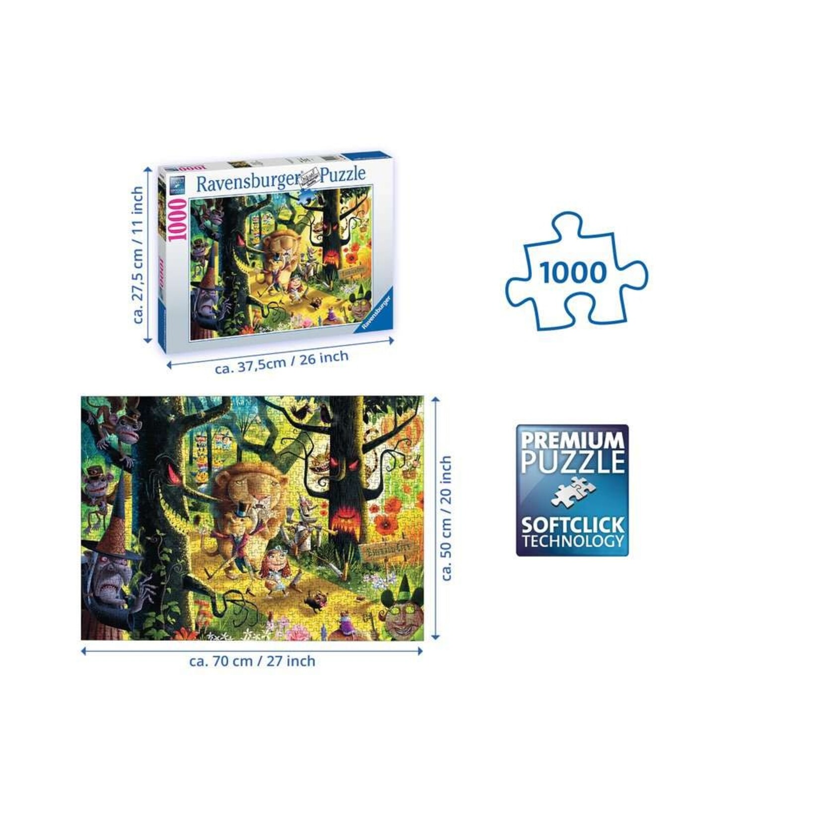 MacAdam: Lions, Tigers & Bears, Oh My! 1000 Piece Puzzle