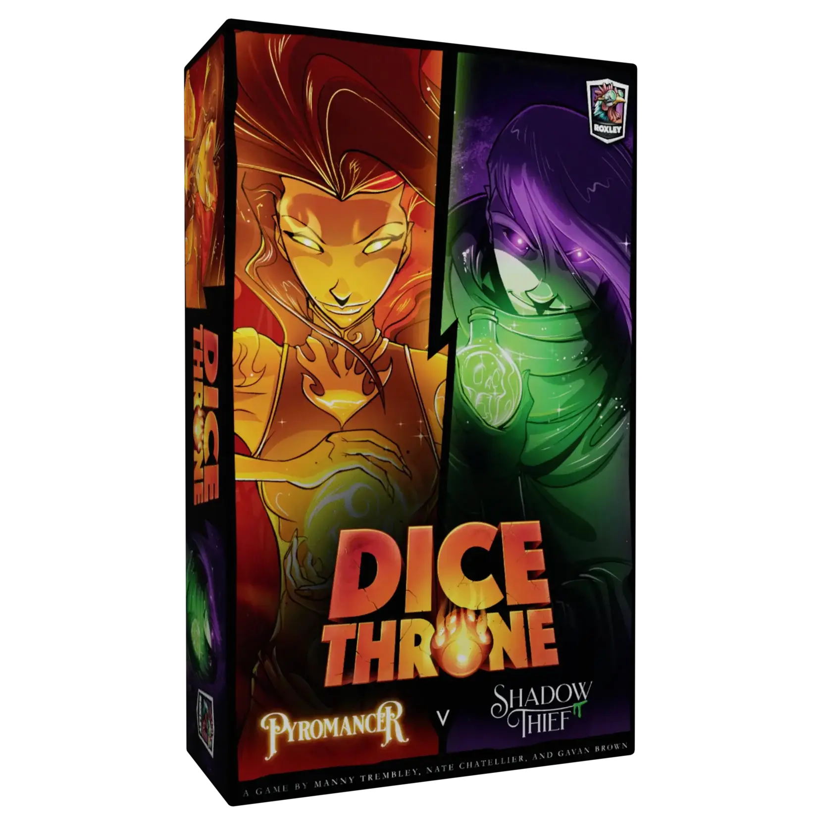 #10897 Dice Throne: Pyromancer vs Shadow Thief Dragon Cache Used Game