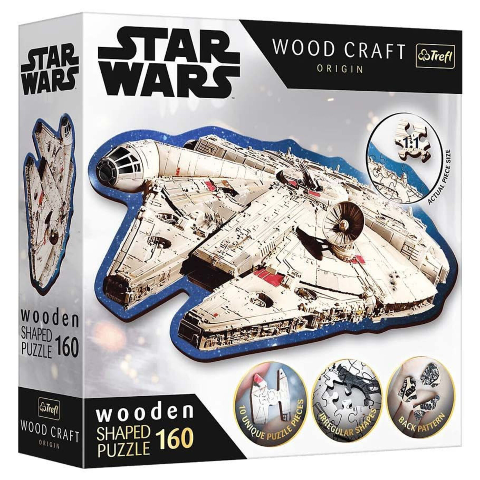 Woodcraft Star Wars Millennium Falcon Wooden Shape 160 Piece Puzzle