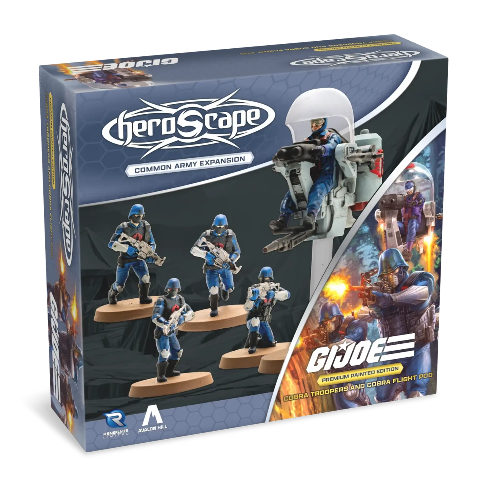 G.I. JOE Heroscape: COBRA Troopers & COBRA Flight Pod Painted Common Army Expansion