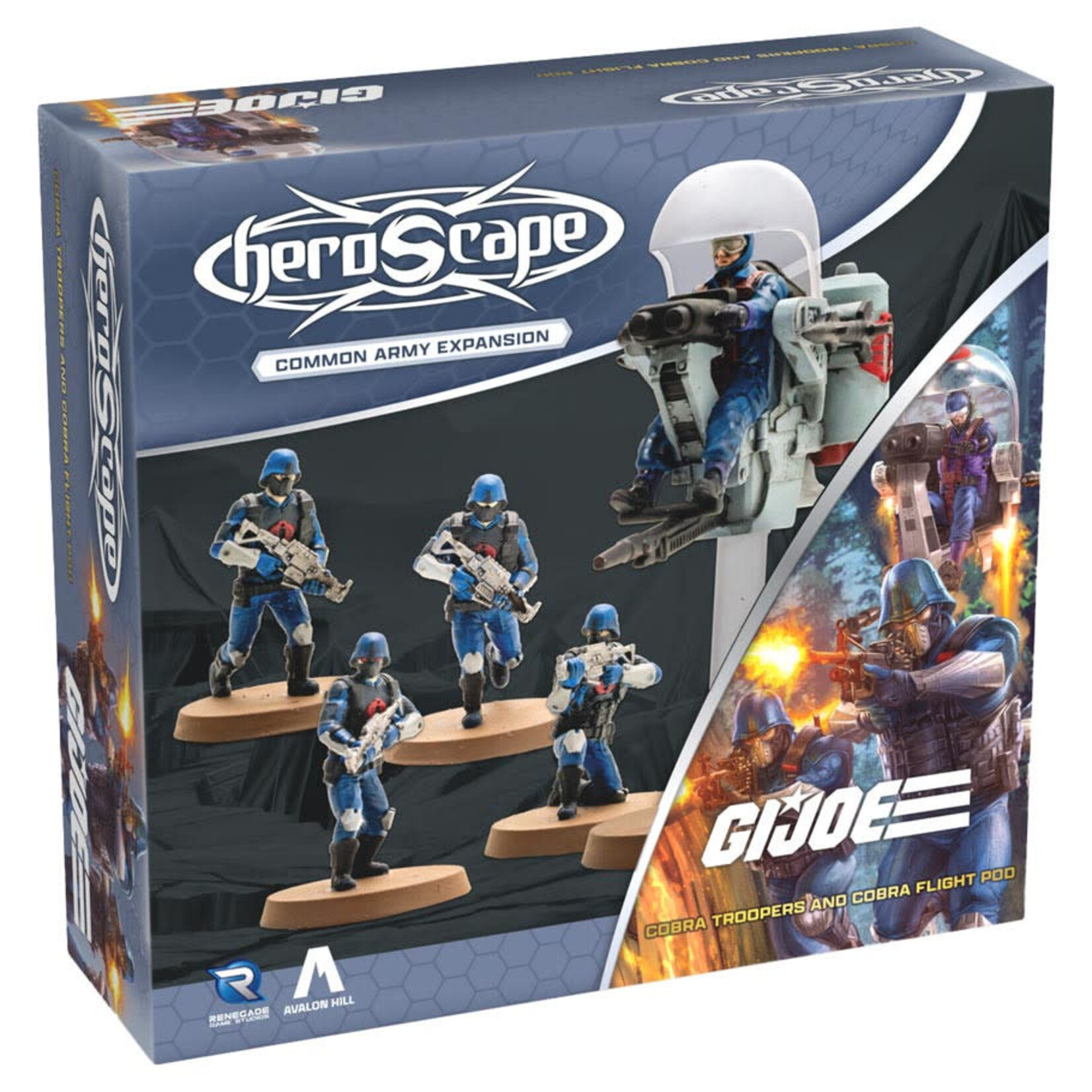 G.I. JOE Heroscape: COBRA Troopers & COBRA Flight Pod UnPainted Common Army Expansion