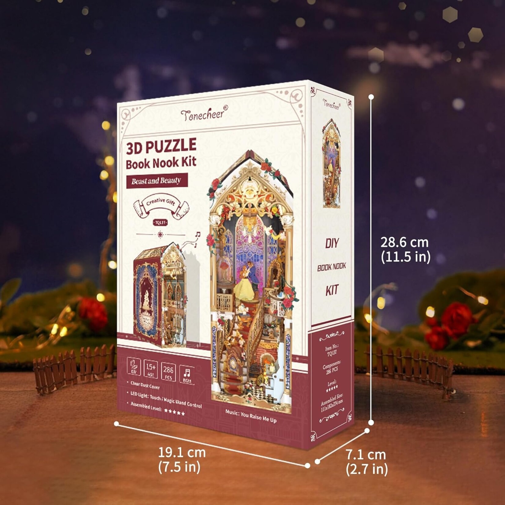 Book Nook Kit - Enchanted Rose with Dust Cover