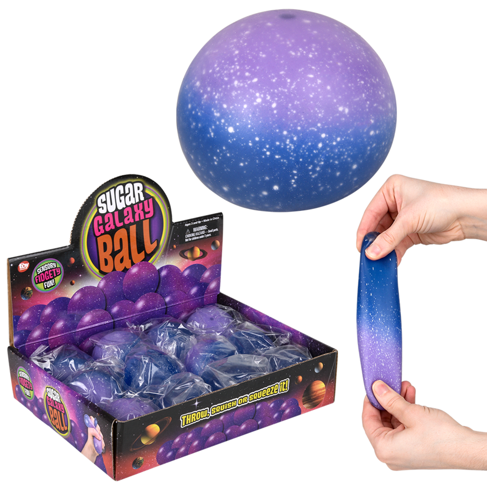 The Toy Network Sugar Squeezy Galaxy Ball 2.4"