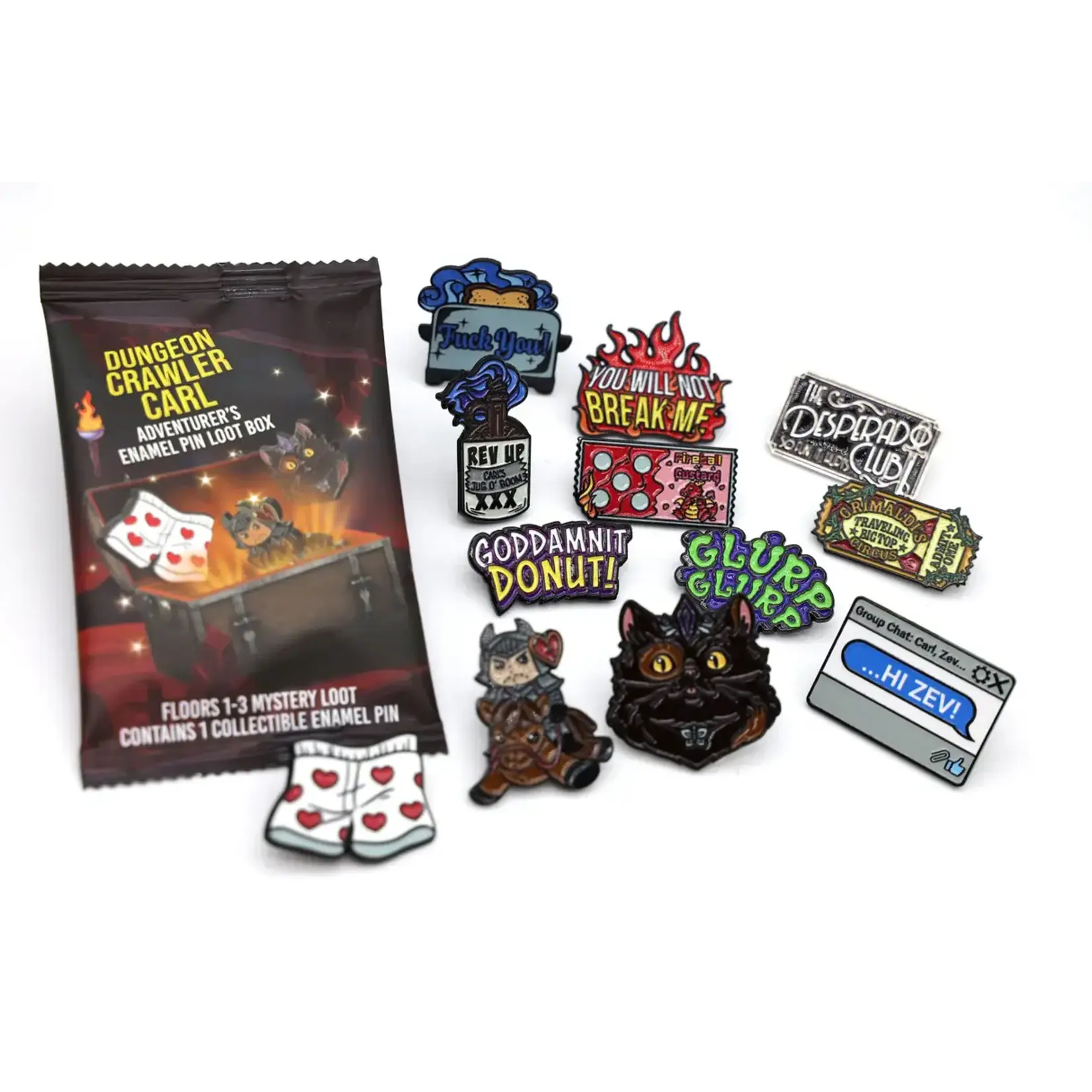 Mystery Loot: Dungeon Crawler Carl Adventurer's Pin Loot Box Floors 1-3