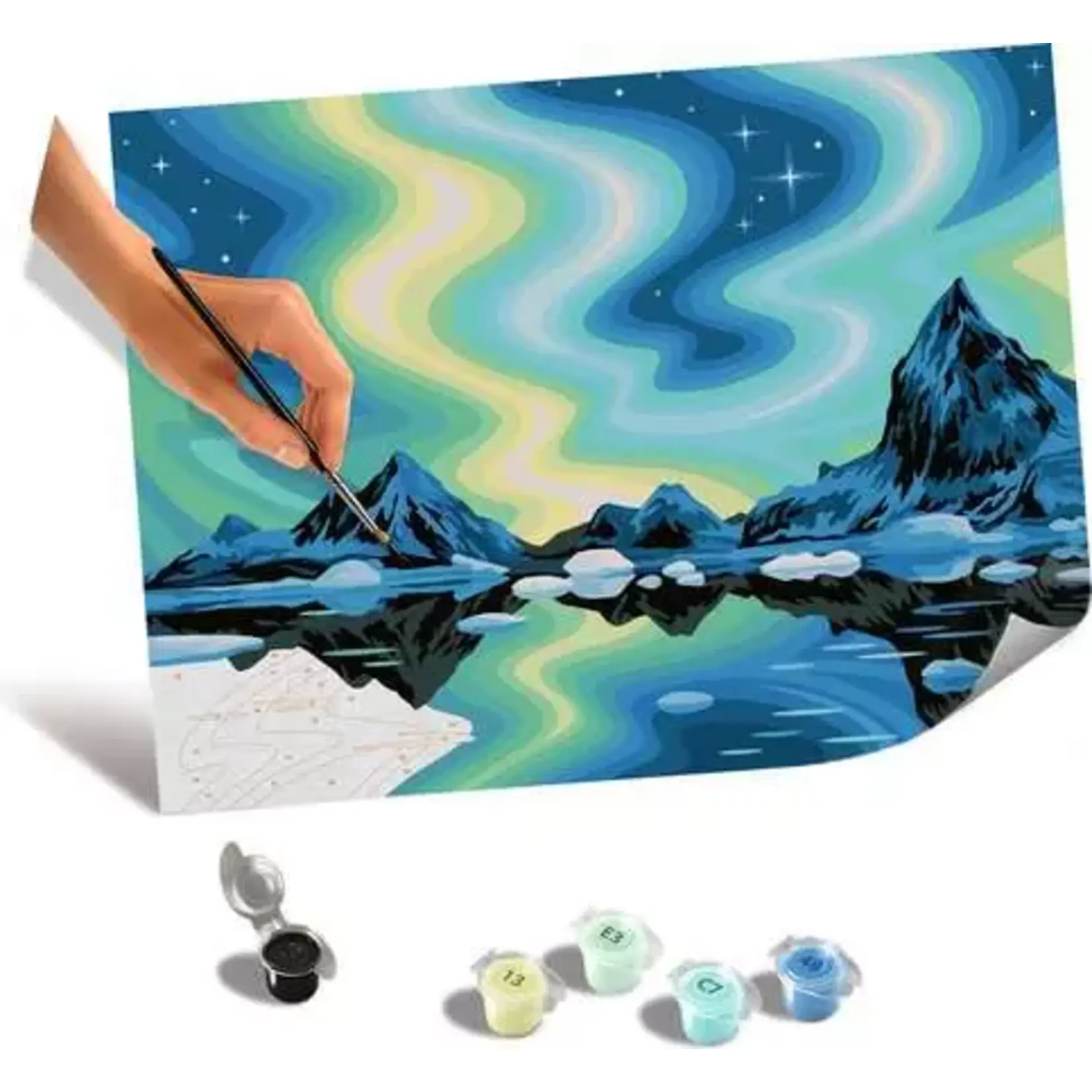 Adult Paint by Number: Northern Lights 12x16 CreArt Canvas
