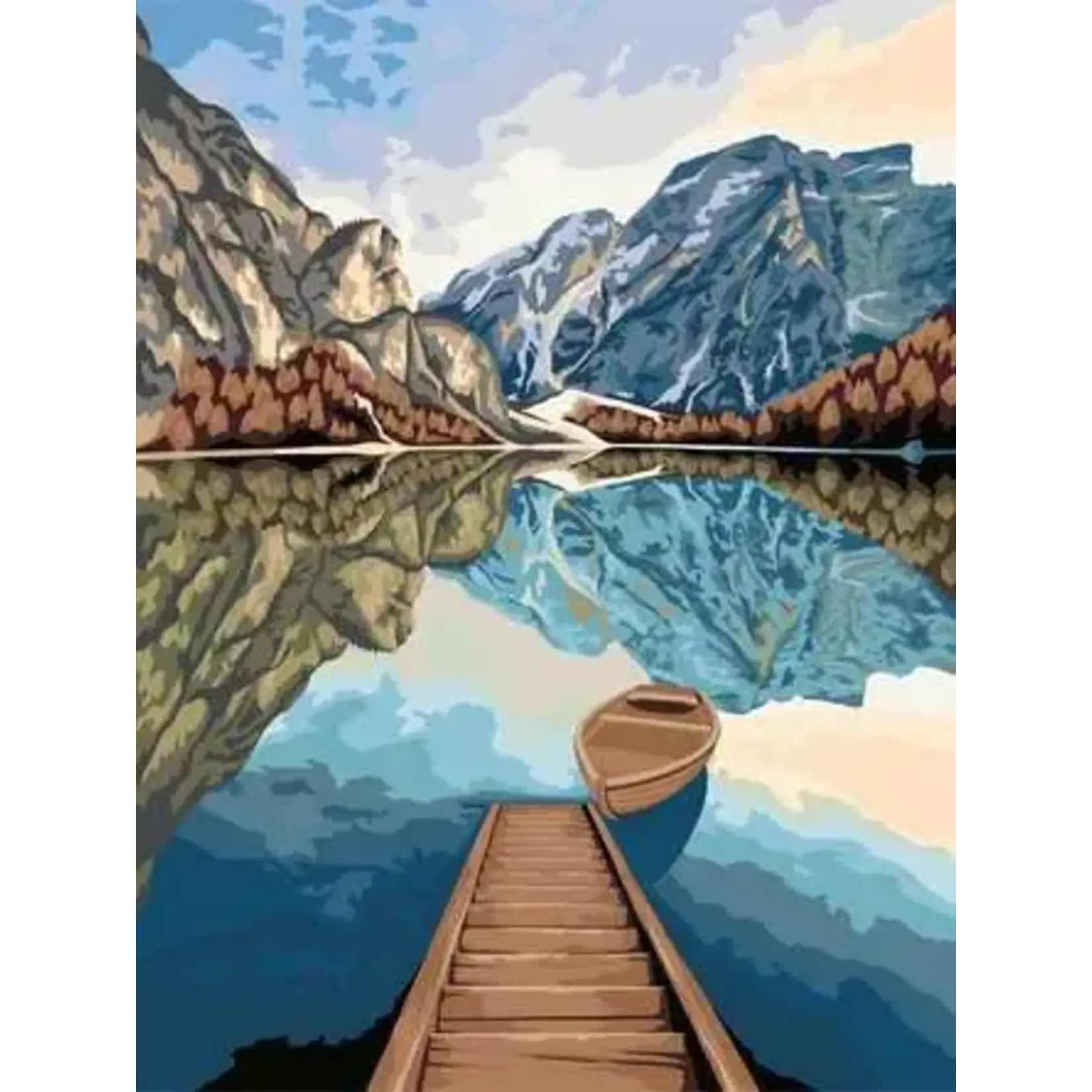Adult Paint by Number: Lake Views 12x16 CreArt Canvas