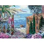 Adult Paint by Number: Mediterranean Landscape 12x16 CreArt Canvas