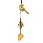 DZI Handmade Designs Himalayan Brass Door Chime - Chickadee