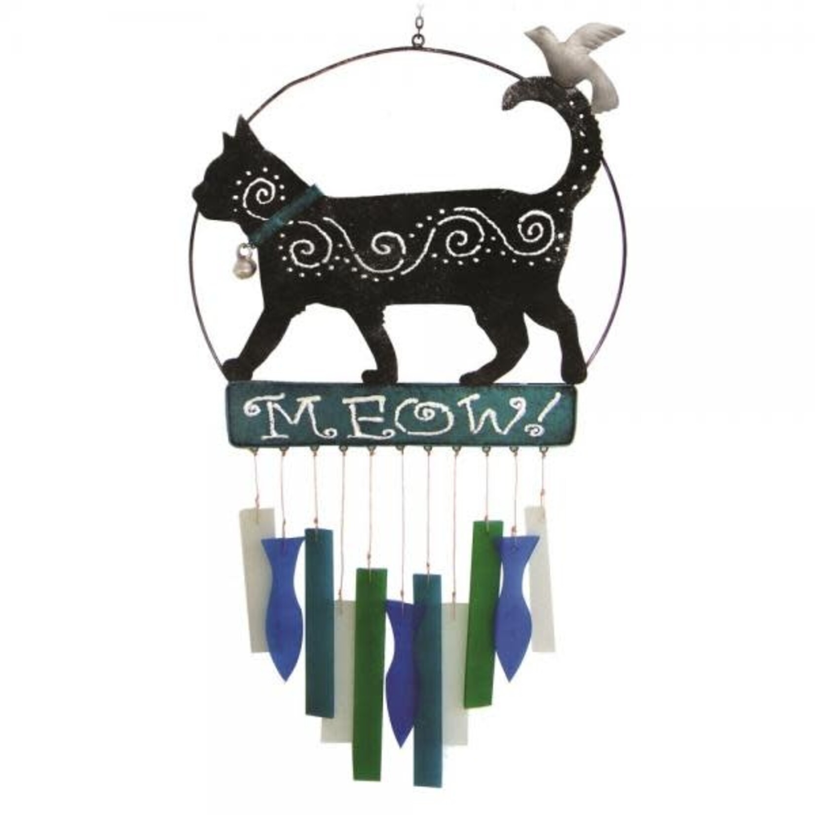 Kittie Meow Glass Wind Chime
