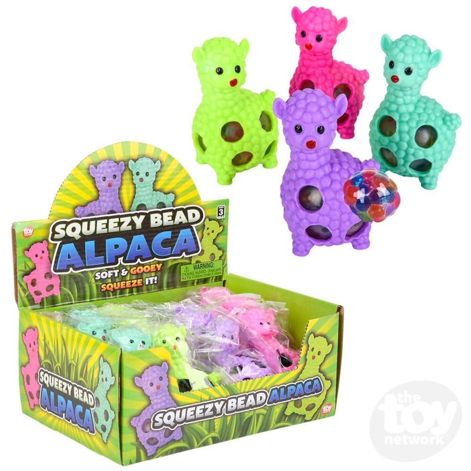 The Toy Network Squeezy Bead Alpaca Ball 3.5"
