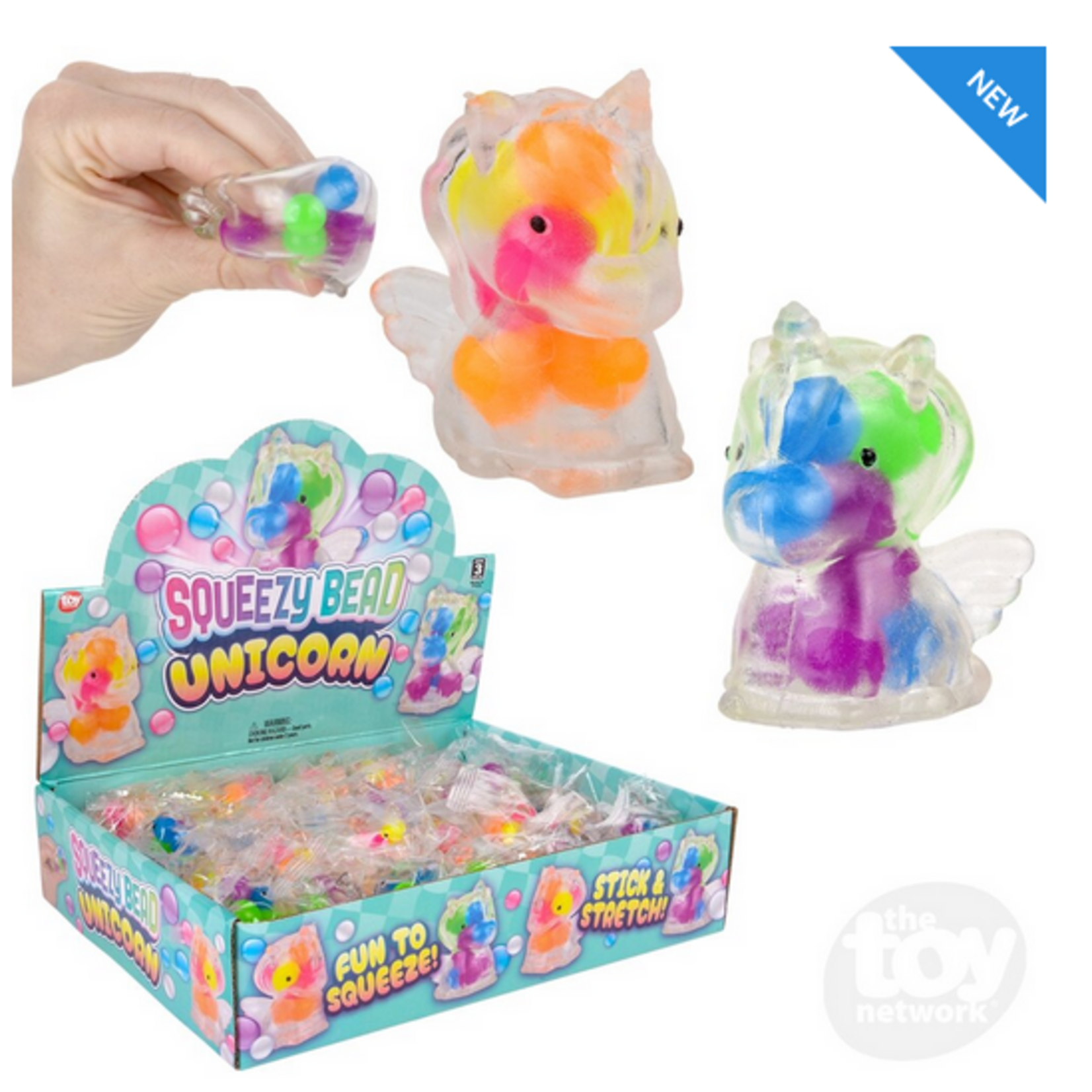 The Toy Network Squeezy Bead Unicorn 2"