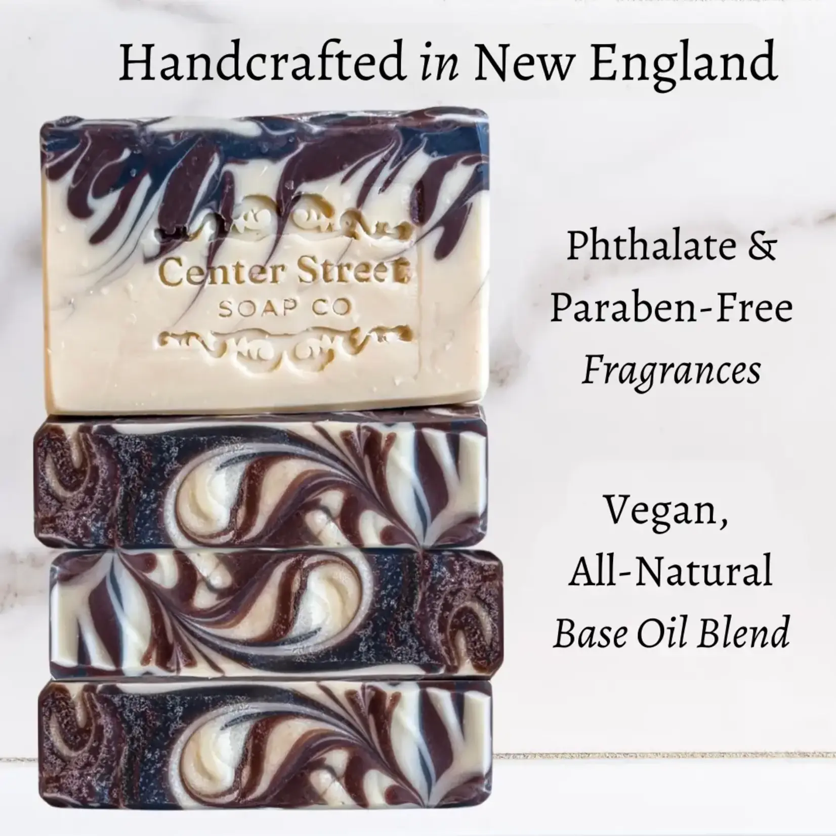 Center Street Soap Co Soap - Bergamot and Black Tea Vegan Handmade Bar Soap - 4oz