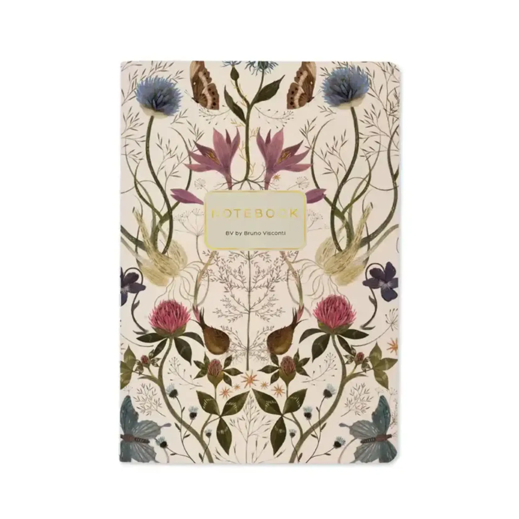 BV by Bruno Visconti Vegan Leather A5 Notebook - Symmetrical Flora