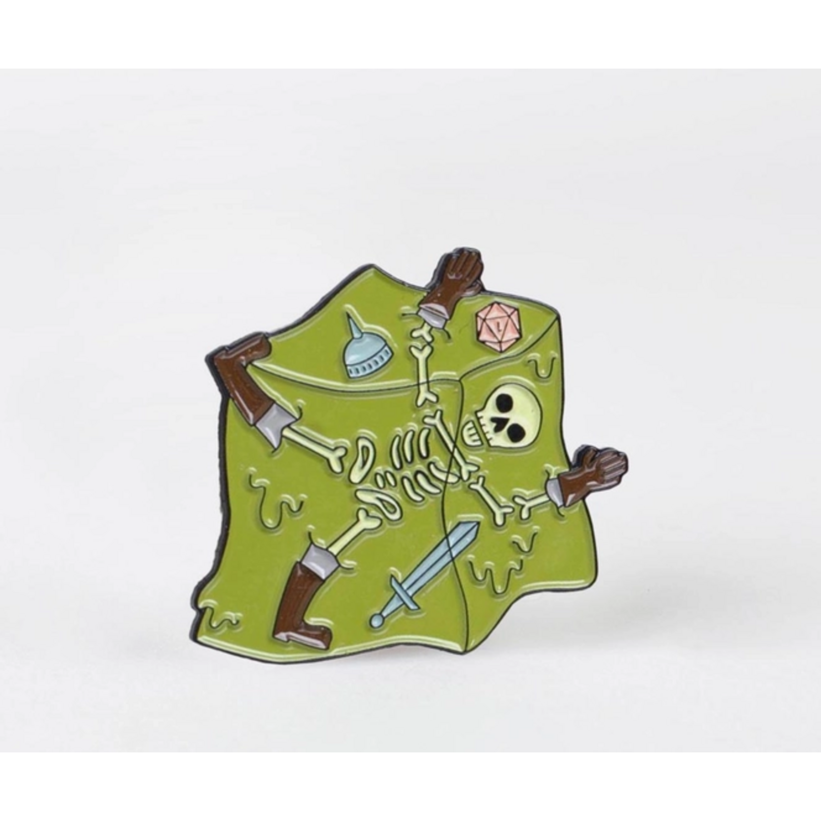 Kingdom of Threads Enamel Pin - Dumb Ways to D&Die - Eaten By a Gelatinous Cube
