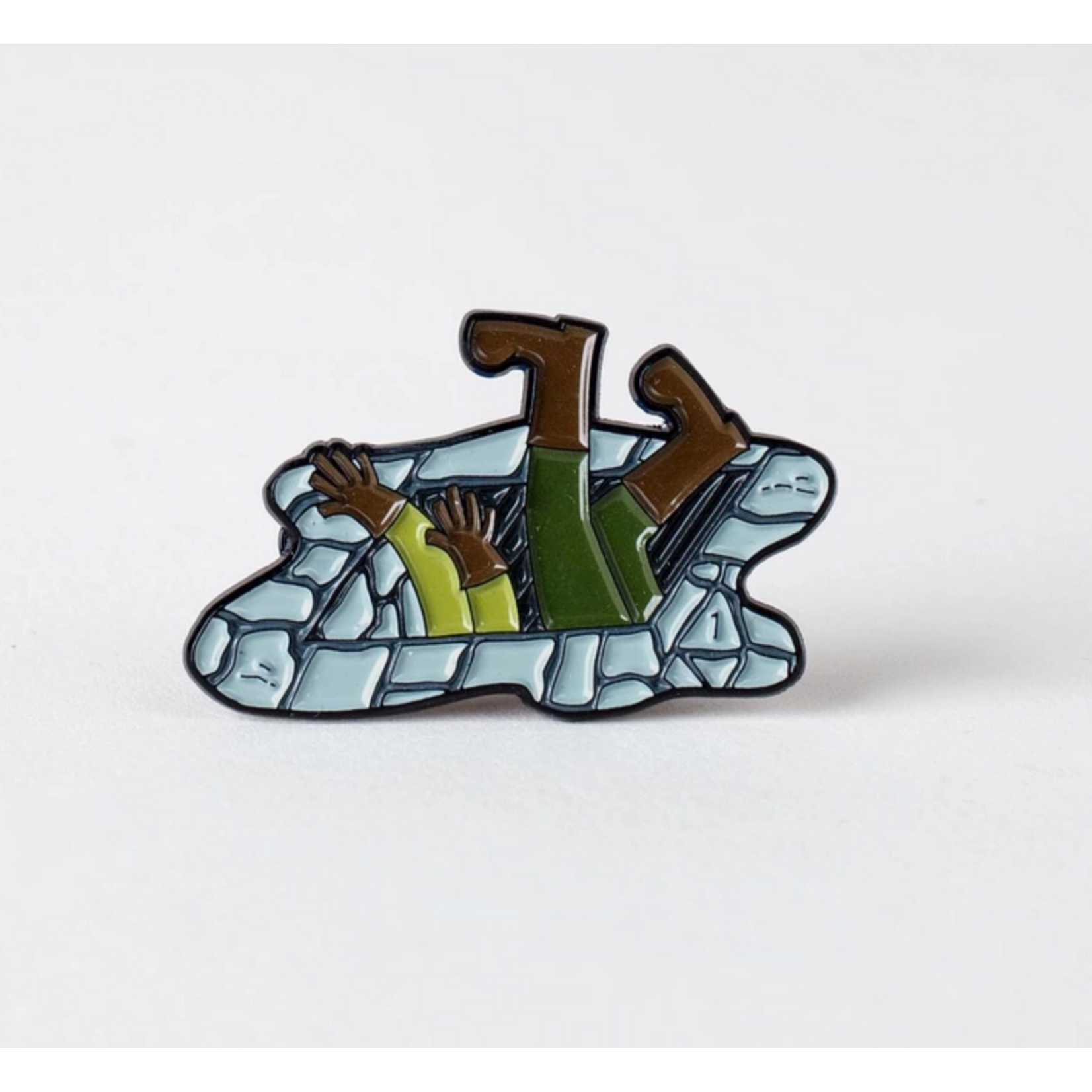 Kingdom of Threads Enamel Pin - Dumb Ways to D&Die - Missed That Trap