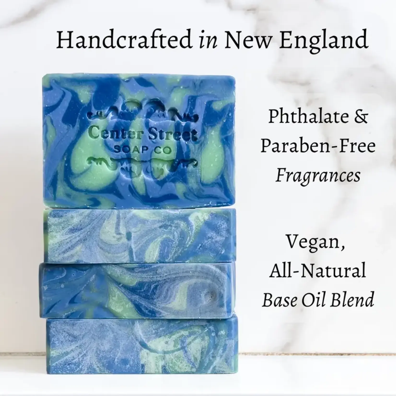 Center Street Soap Co Soap - Wild Maine Blueberry Vegan Handmade Bar Soap - 4oz