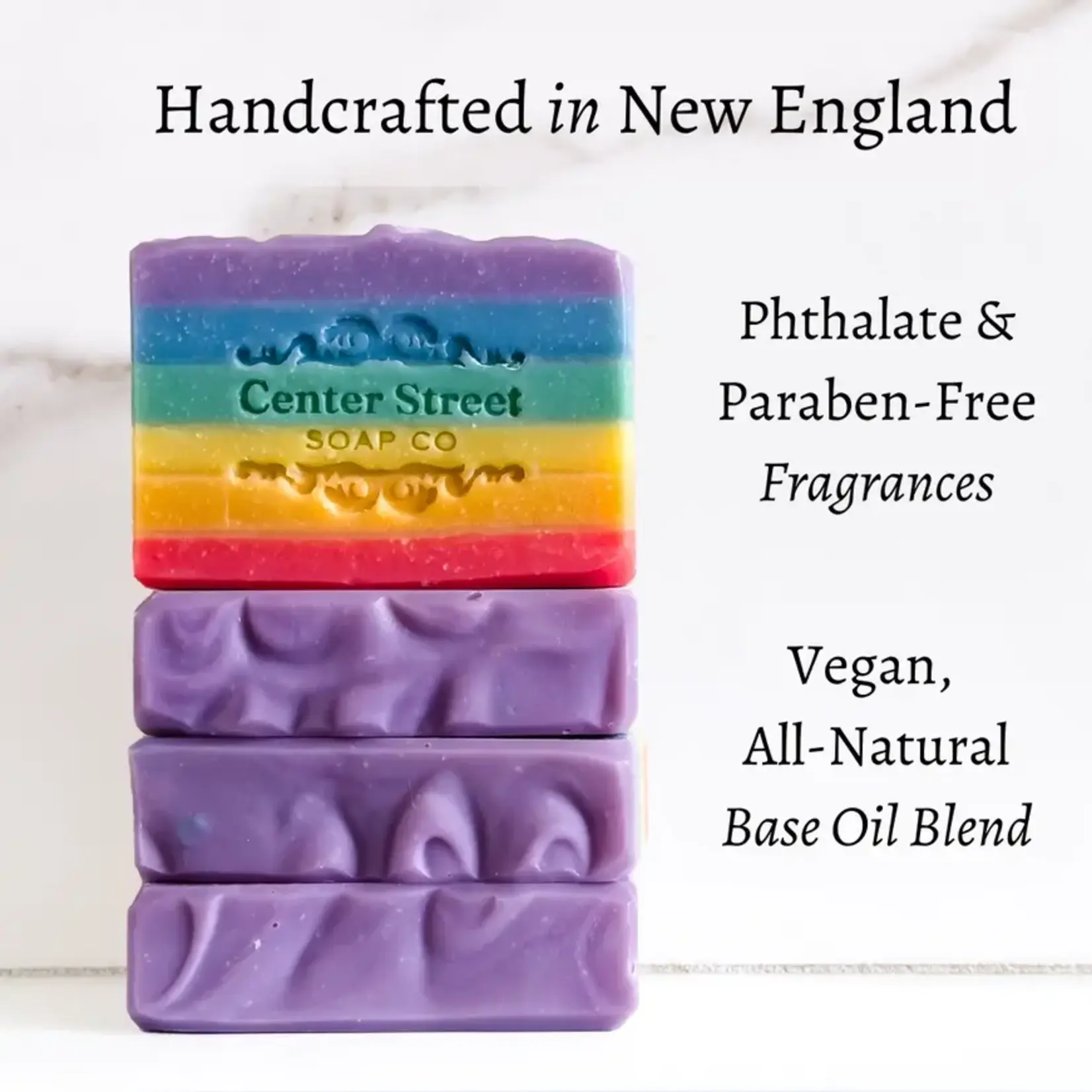 Center Street Soap Co Soap - Love Rainbow Pride Handmade Bar Soap - 4oz