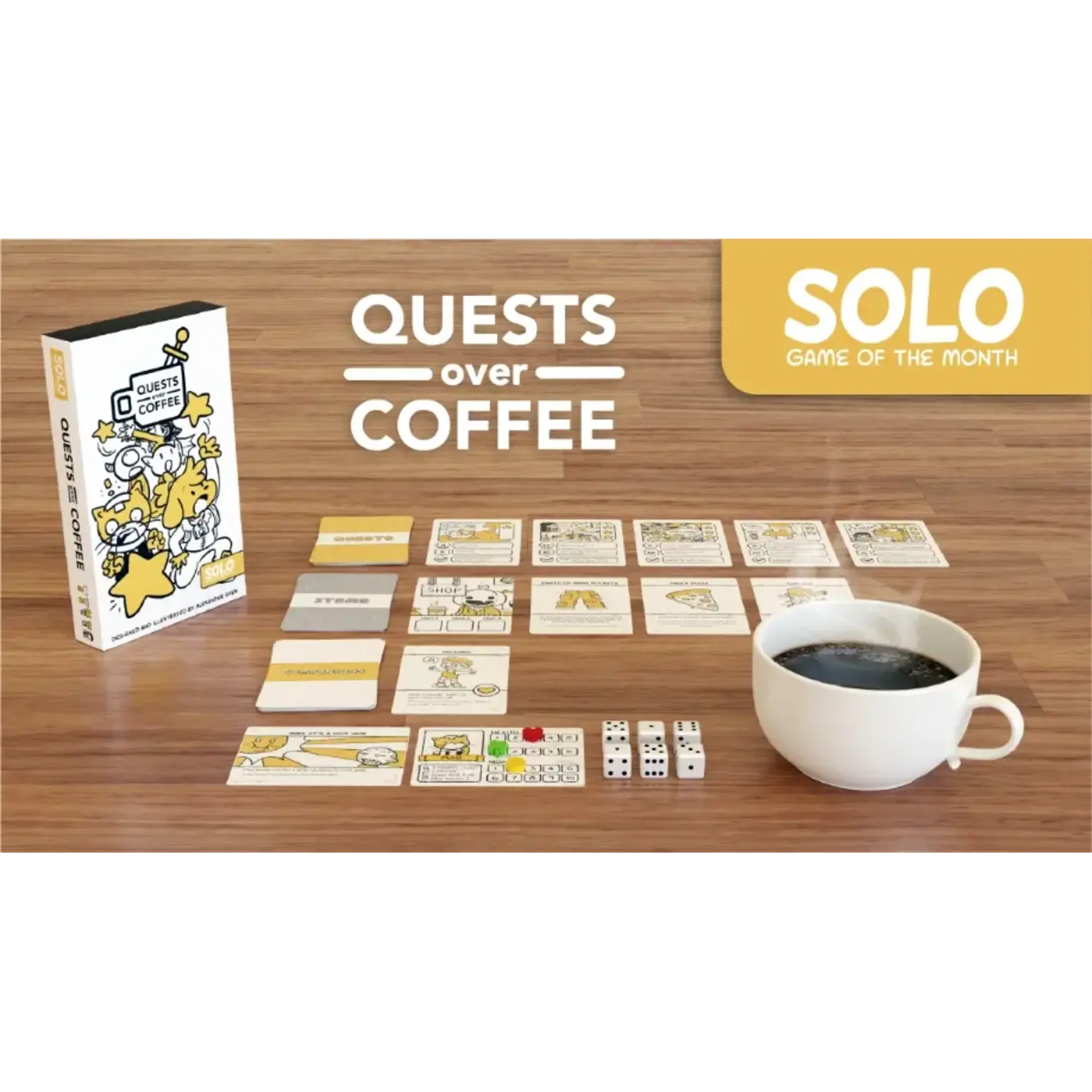 #10780 Quests Over Coffee: Solo Game of the Month Dragon Cache Used Game