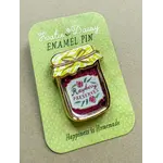 Katie Daisy Enamel Pin - Raspberry Preserves - Happiness is Homemade - Liquid Glitter Jar