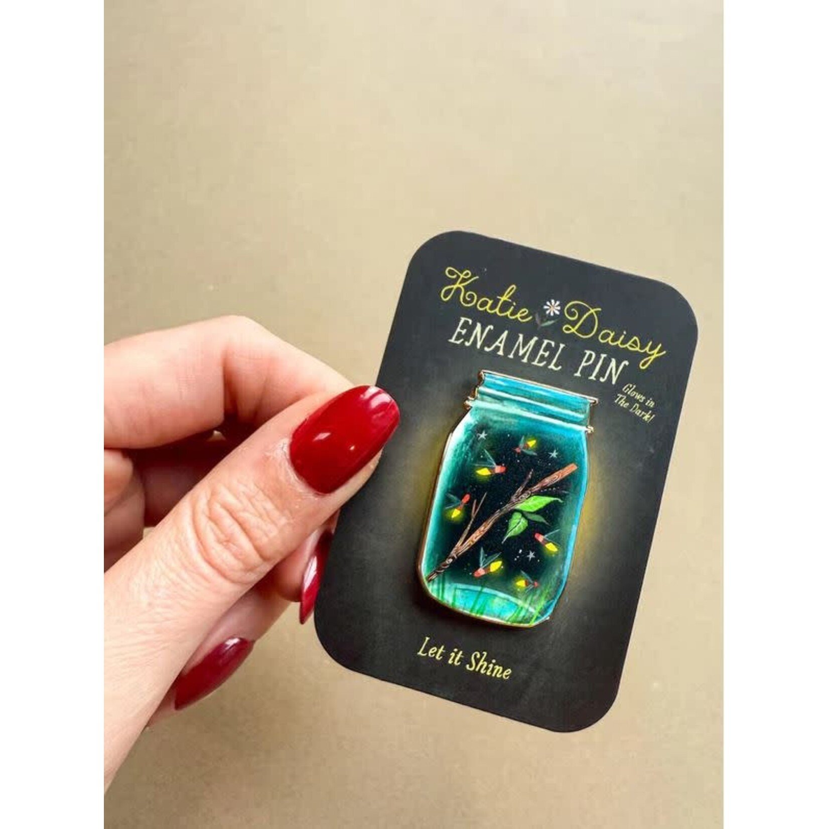 Katie Daisy Enamel Pin - Firefly Jar - Let it Shine