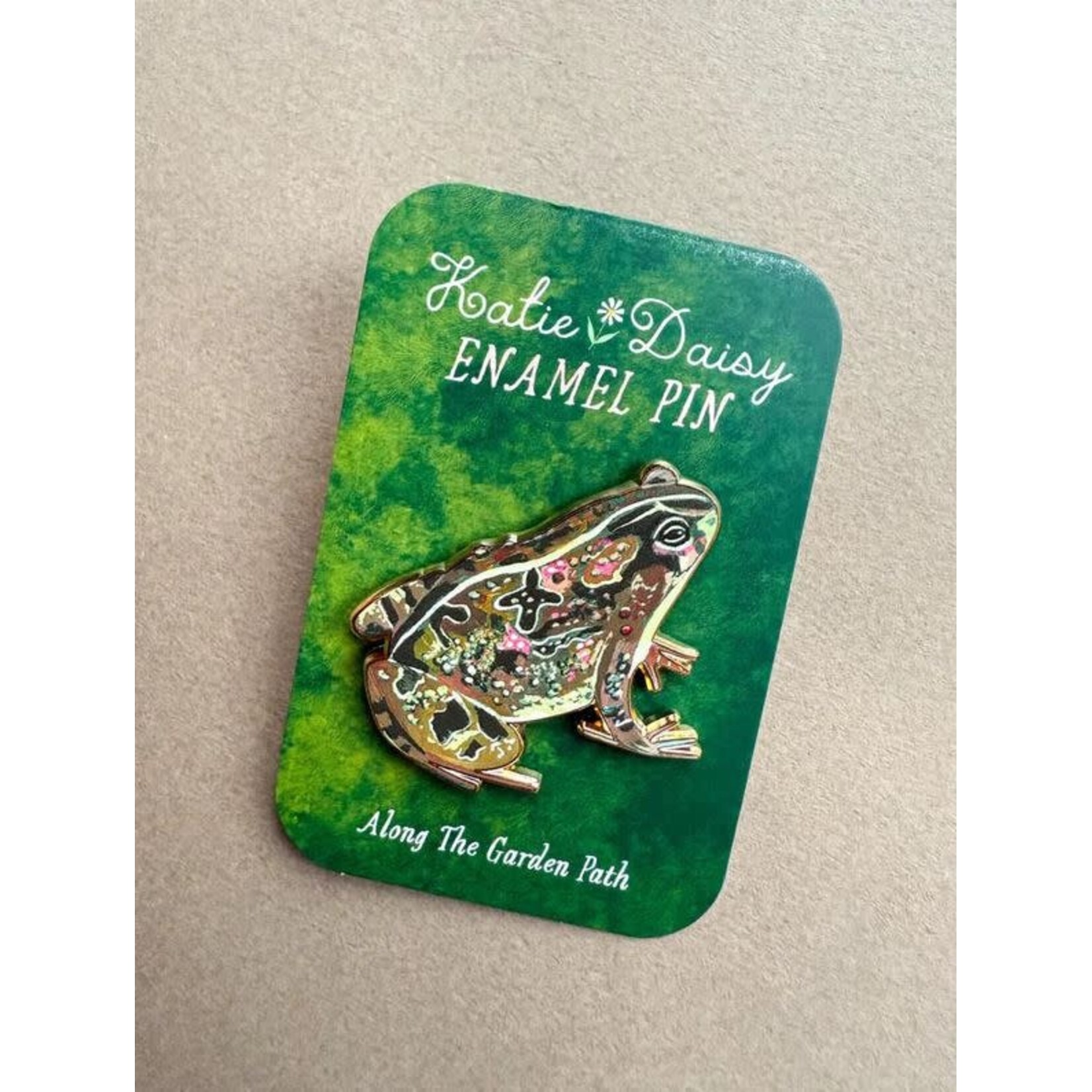 Katie Daisy Enamel Pin - Garden Toad - Along The Garden Path