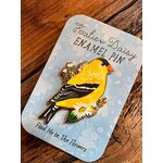 Katie Daisy Enamel Pin - Goldfinch - Find Me in The Flowers
