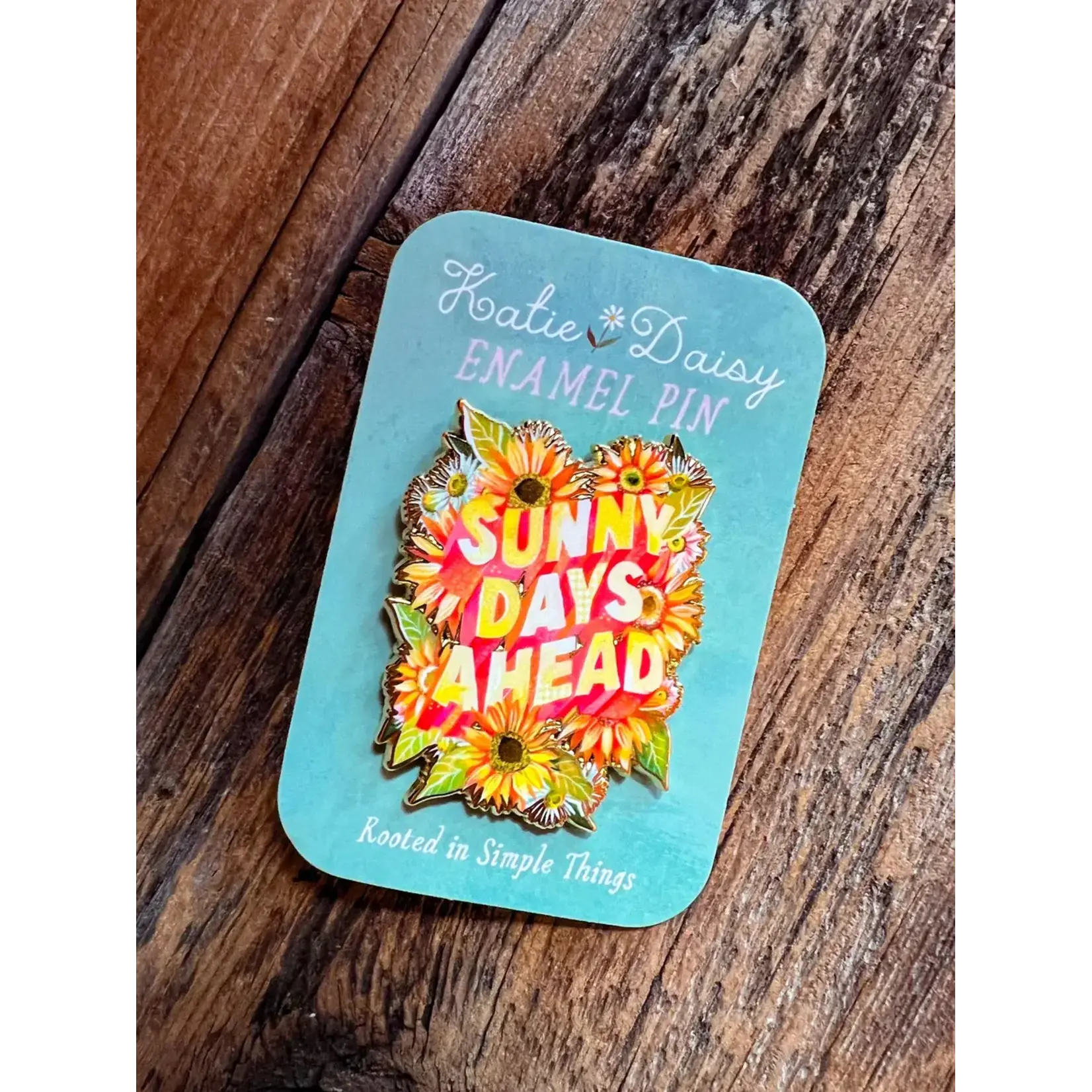 Katie Daisy Enamle Pin- Sunny Days Ahead- Rooted In Simple Things