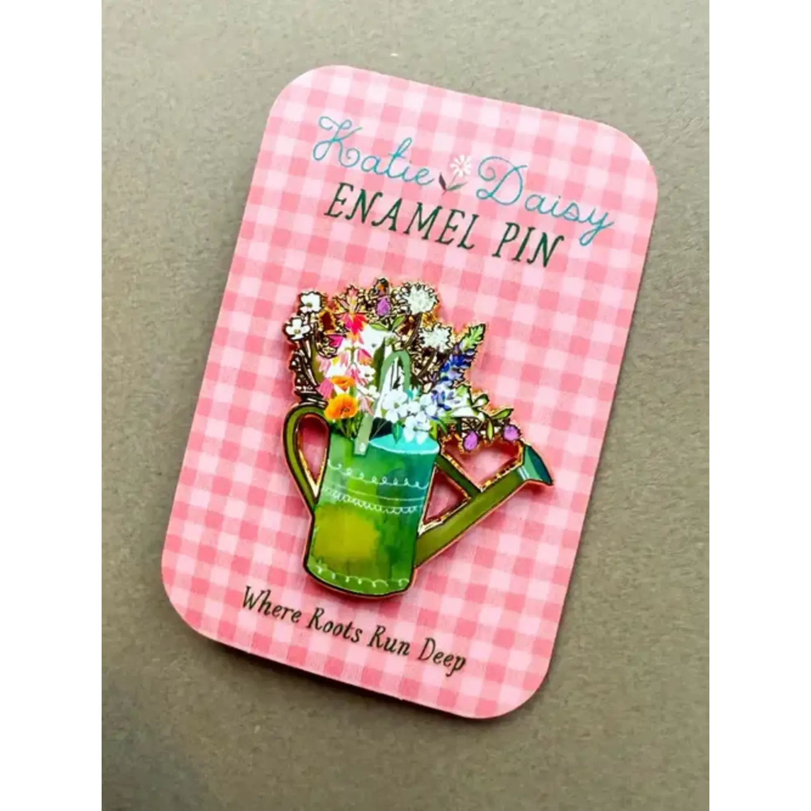 Katie Daisy Enamel Pin - Water Can - Where Roots Run Deep