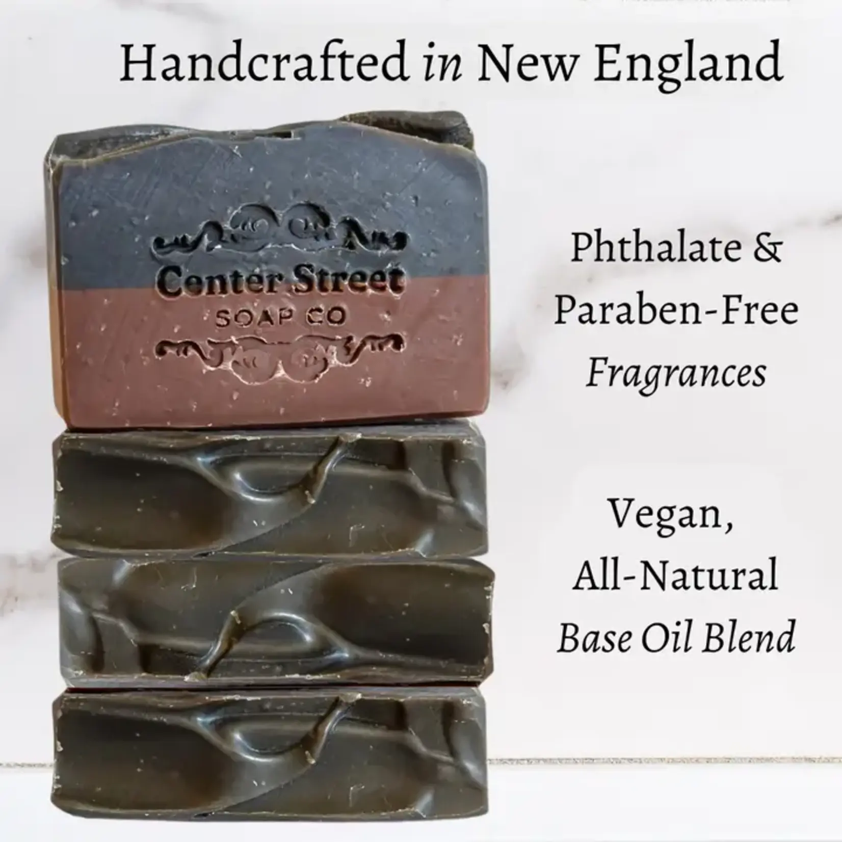 Center Street Soap Co Soap - Rugged Vegan Handmade Bar Soap For Men - 4oz