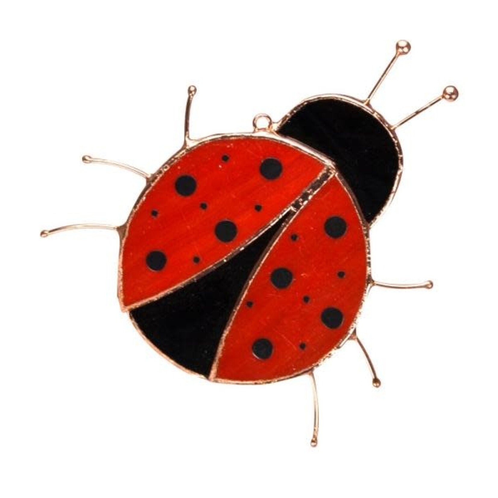 Stained Glass Ladybug Suncatcher