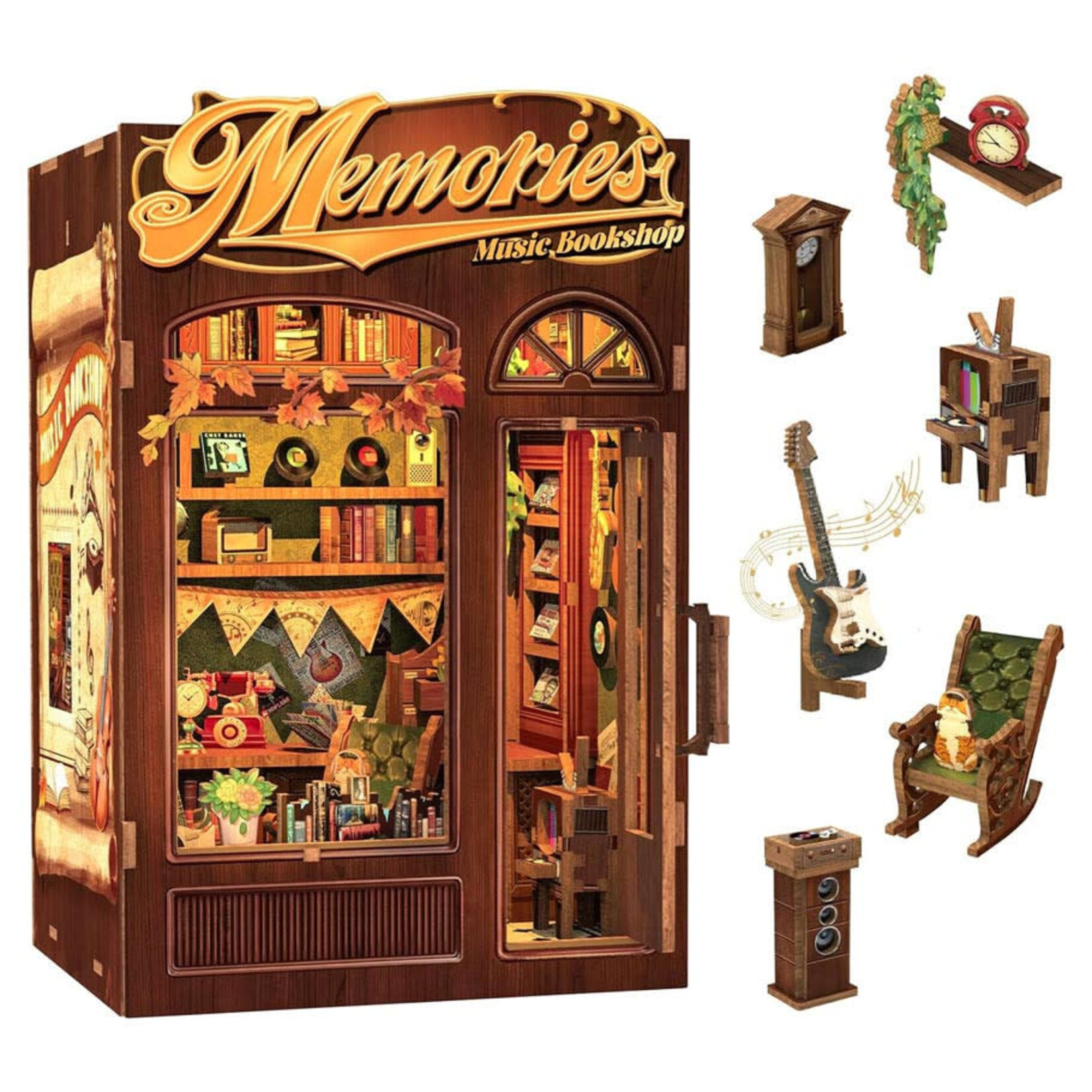 CuteBee Book Nook Kit - Memories Music Bookshop
