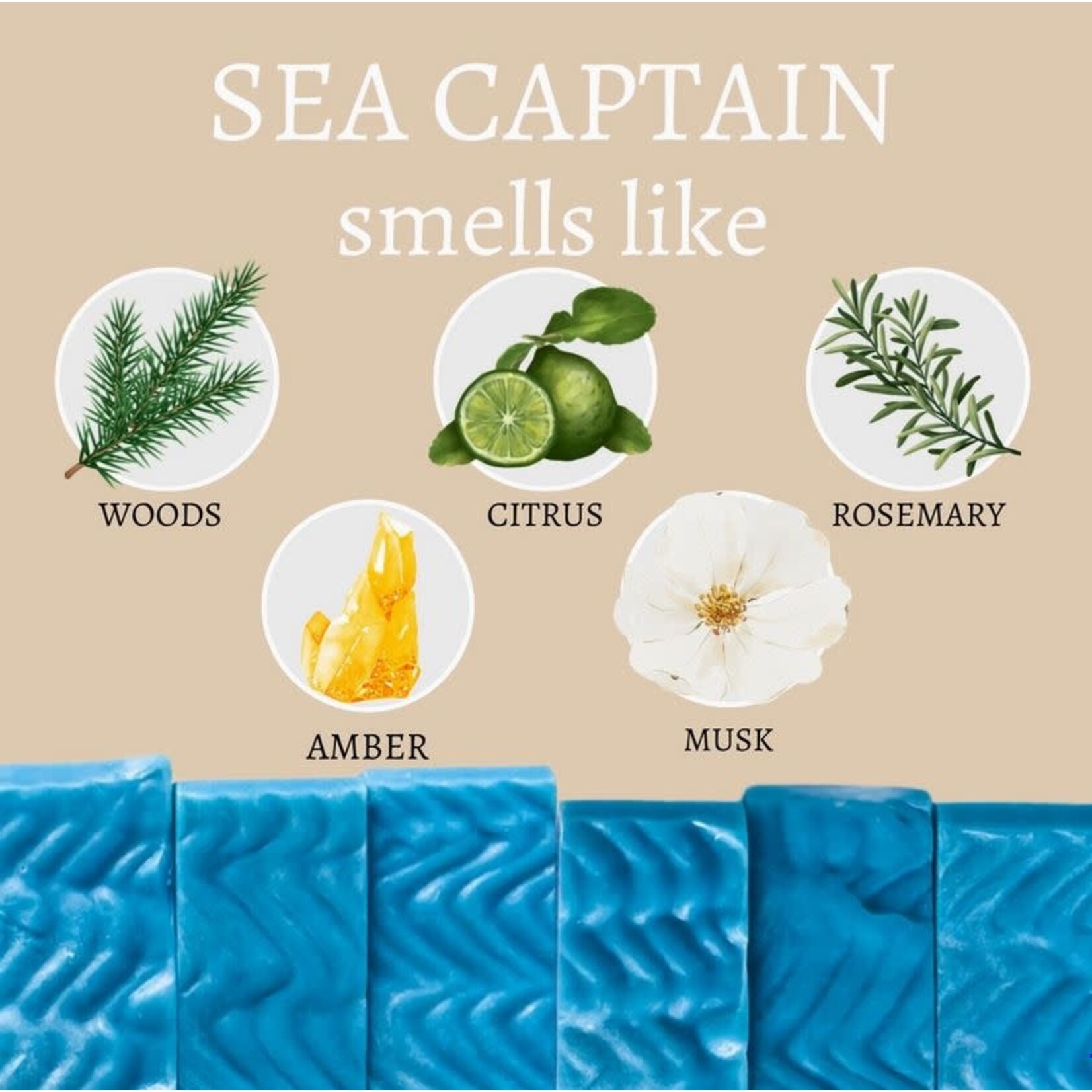 Center Street Soap Co Soap - Sea Captain Vegan Handmade Bar Soap For Men - 4oz
