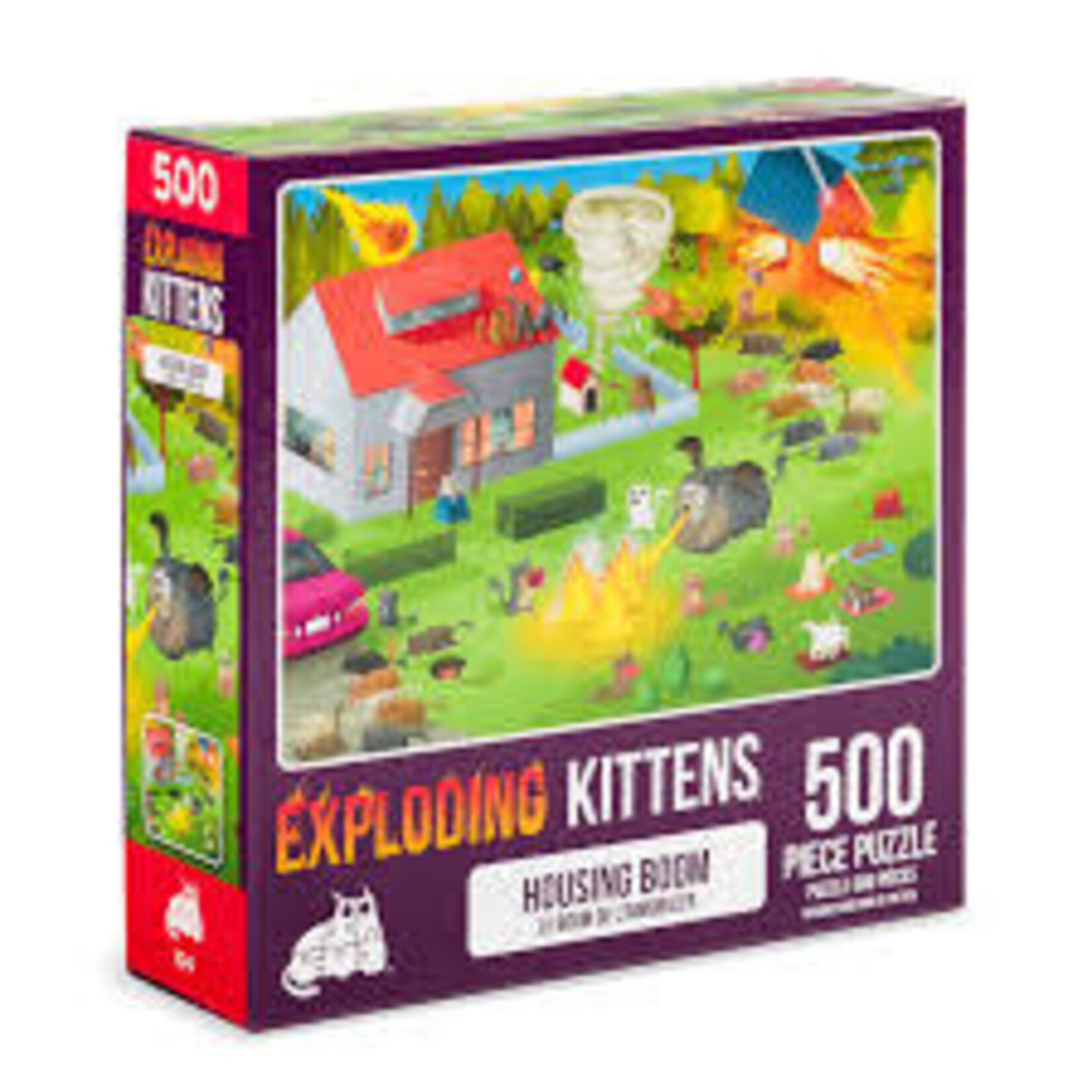 #10766 Exploding Kittens Housing Boom Puzzle Dragon Cache Used Game