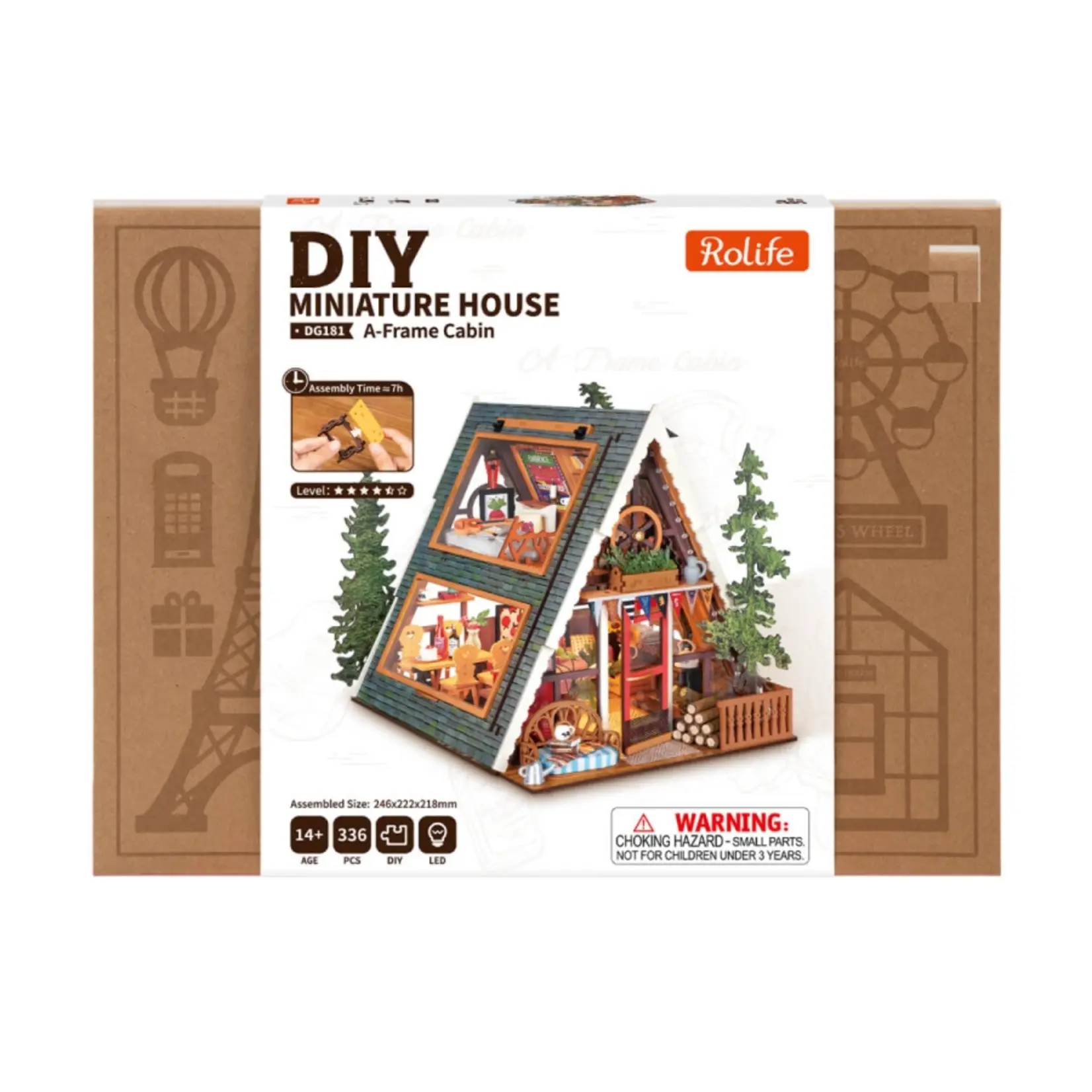 Miniature House Kit - A-Frame Cabin