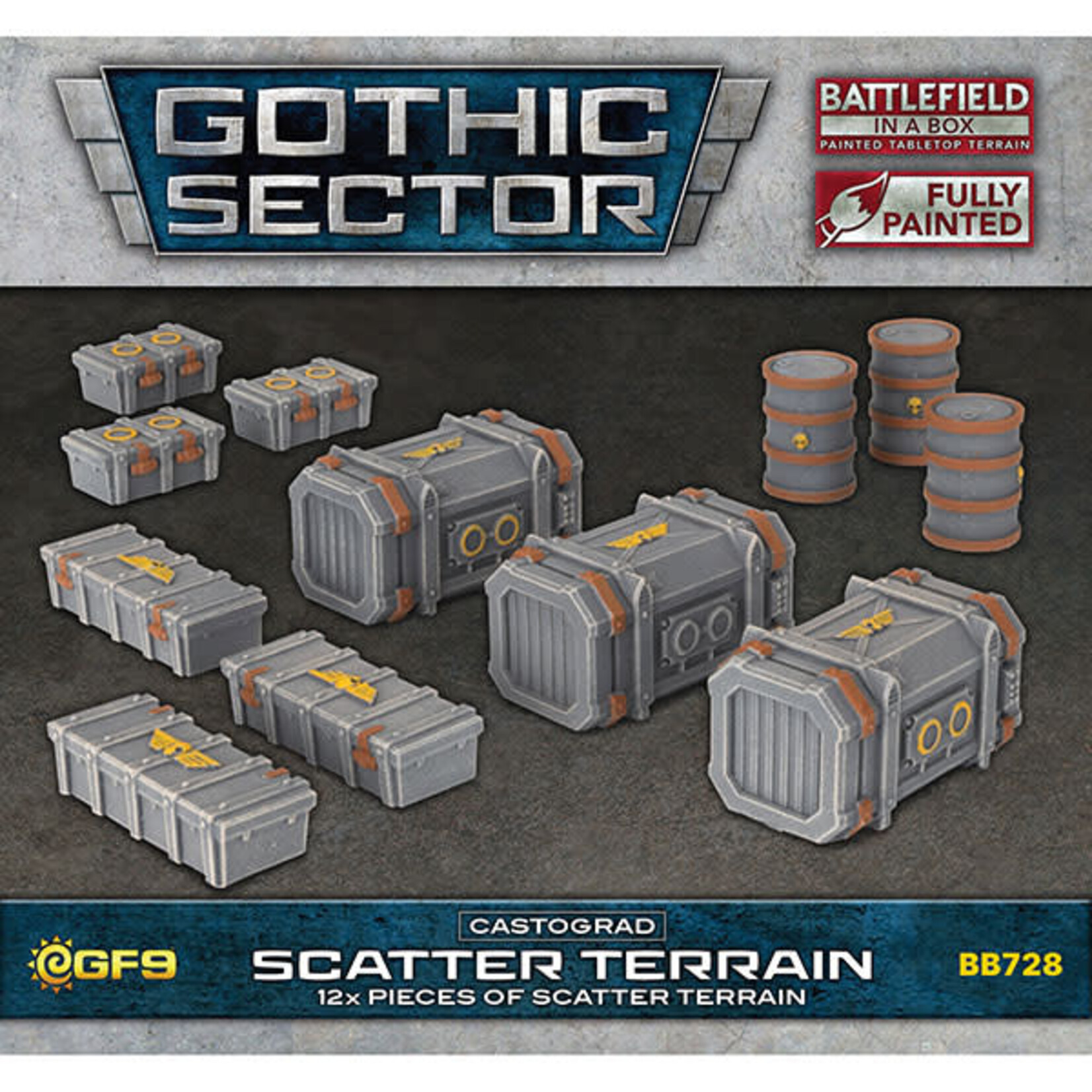 Battlefield in a Box: Gothic Sector- Castograd Scatter Terrain (x12)