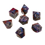 Chronicle RPG Accessories Pty Ltd ICU Liquid Core Purple Red 7 Die Polyhedral Set | CHR60064