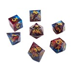 Chronicle RPG Accessories Pty Ltd ICU Liquid Core Red Blue 7 Die Polyhedral Set | CHR60065