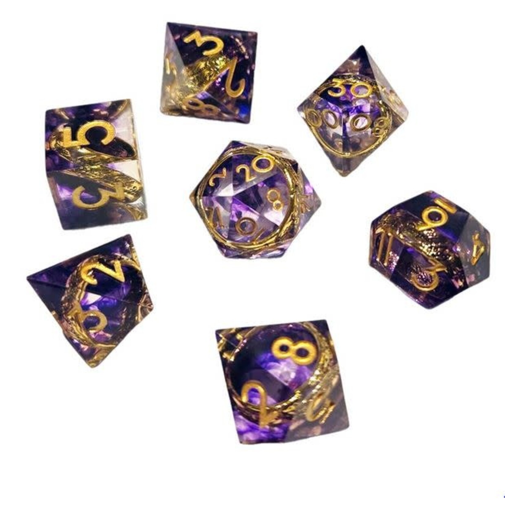 Chronicle RPG Accessories Pty Ltd Ringfellows Purple 7 Die Polyhedral Set | CHR60070