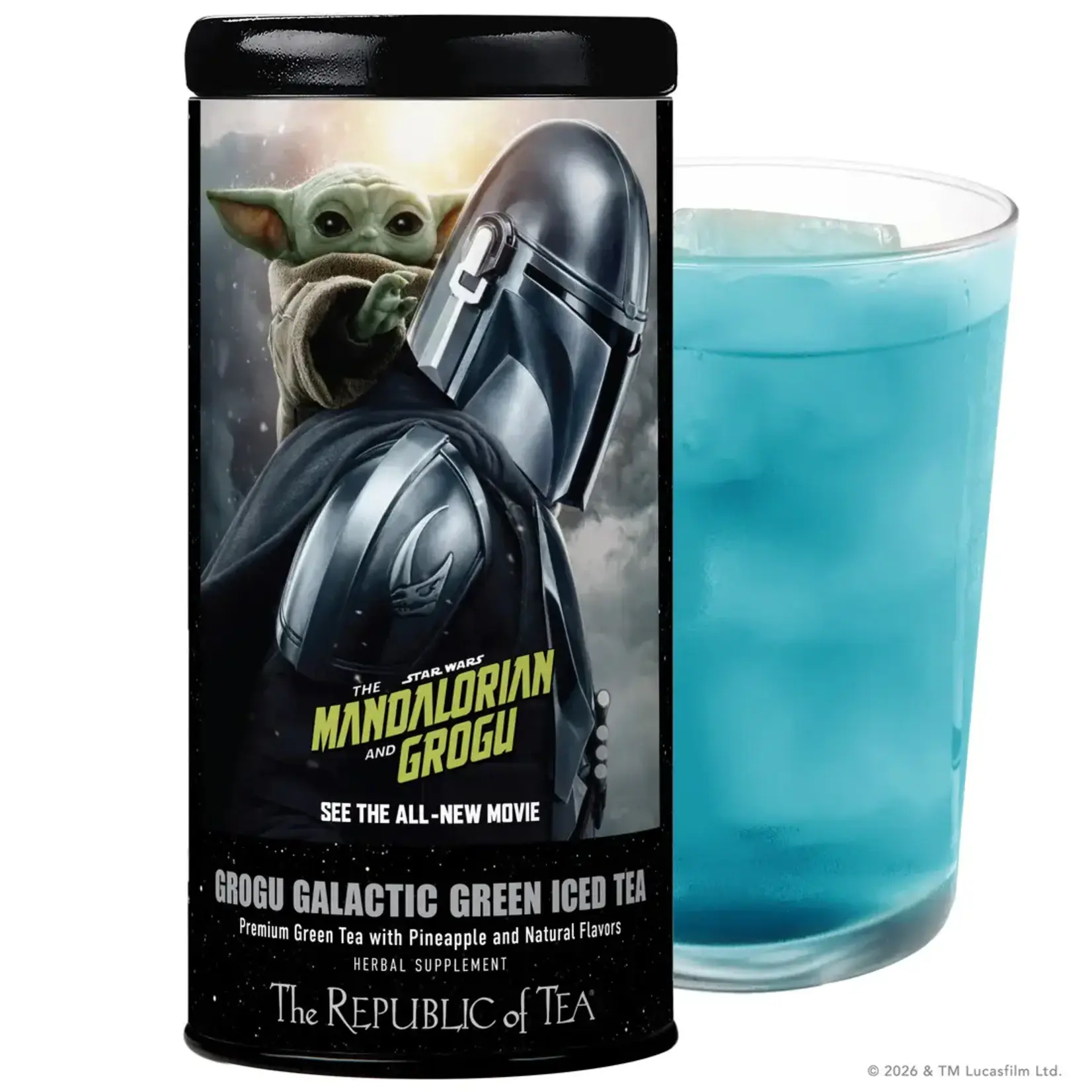 Tea: Star Wars The Mandalorian and Grogu Galactic Green Iced Tea (6 Pouches)