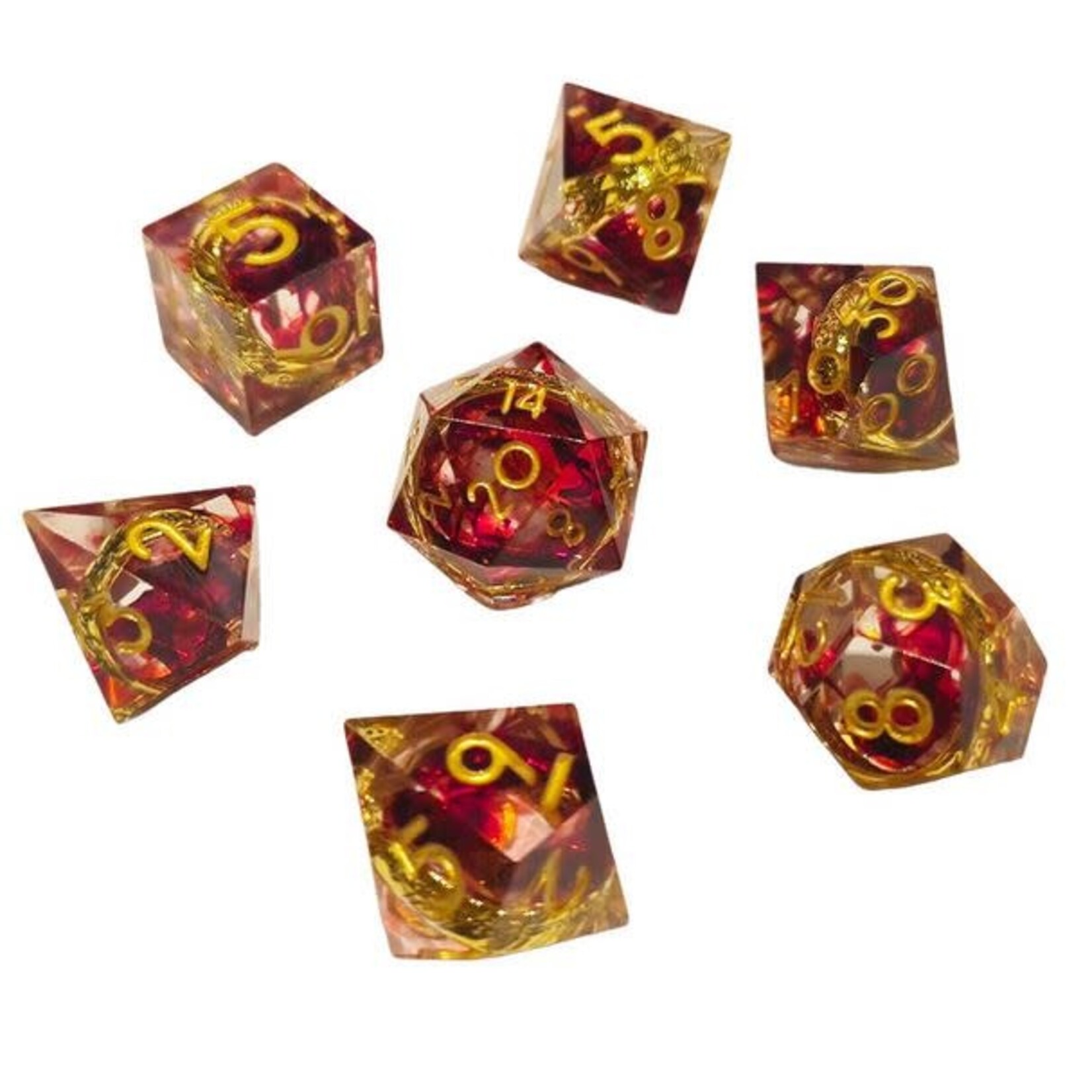 Chronicle RPG Accessories Pty Ltd Ringfellows Red 7 Die Polyhedral Set | CHR60072