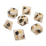 Chronicle RPG Accessories Pty Ltd Sharp Resin Dice Cheeky Cat 7 Die Polyhedral Set | CHR60188