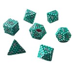 Chronicle RPG Accessories Pty Ltd Dragonscale Metal Green 7 Die Polyhedral Set | CHR60107