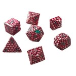 Chronicle RPG Accessories Pty Ltd Dragonscale Metal Red 7 Die Polyhedral Set | CHR60108