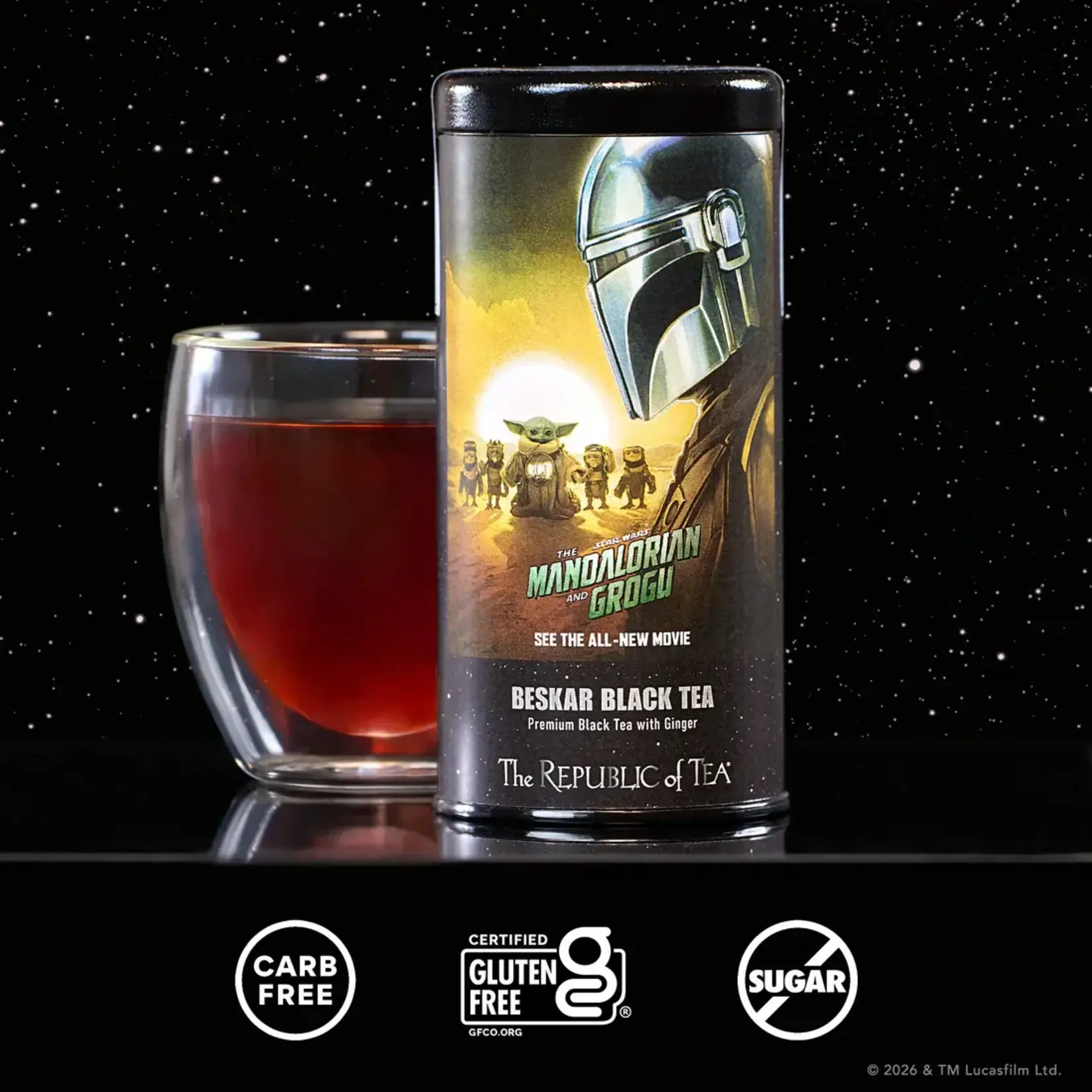 Tea: Star Wars The Mandalorian and Grogu Beskar Black Tea (36 Bags)