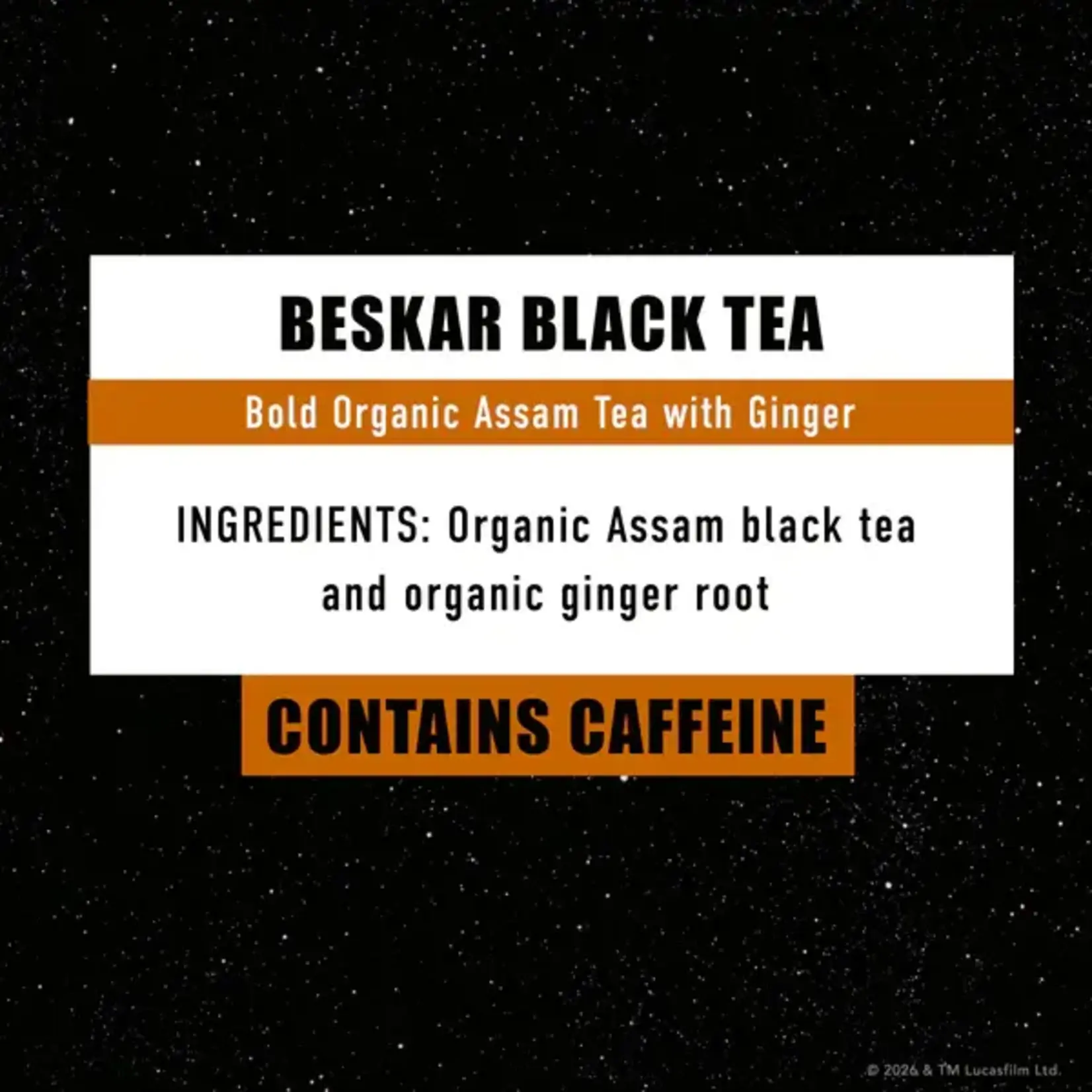 Tea: Star Wars The Mandalorian and Grogu Beskar Black Tea (36 Bags)