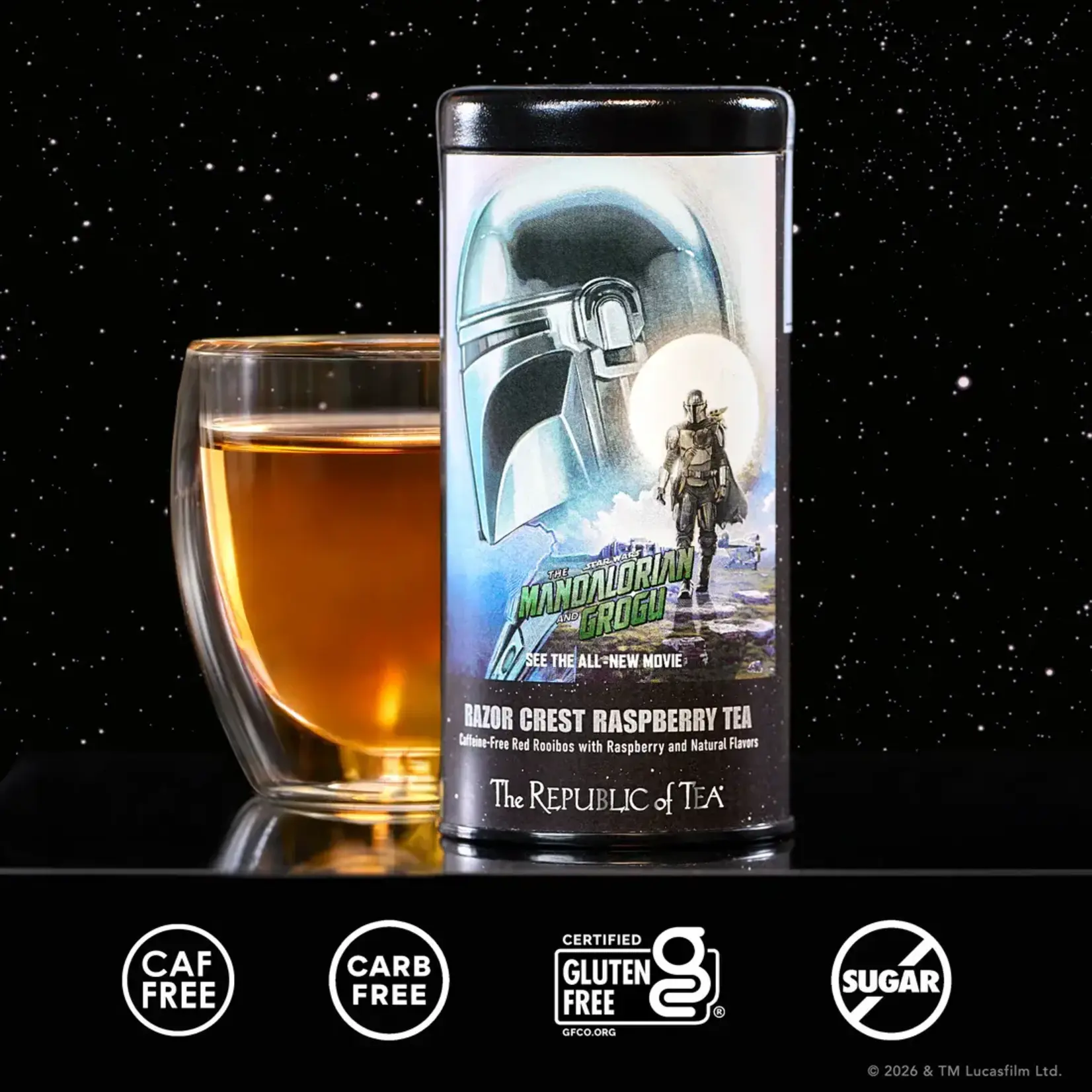 Tea: Star Wars The Mandalorian and Grogu Razor Crest Raspberry Tea (36 Bags)