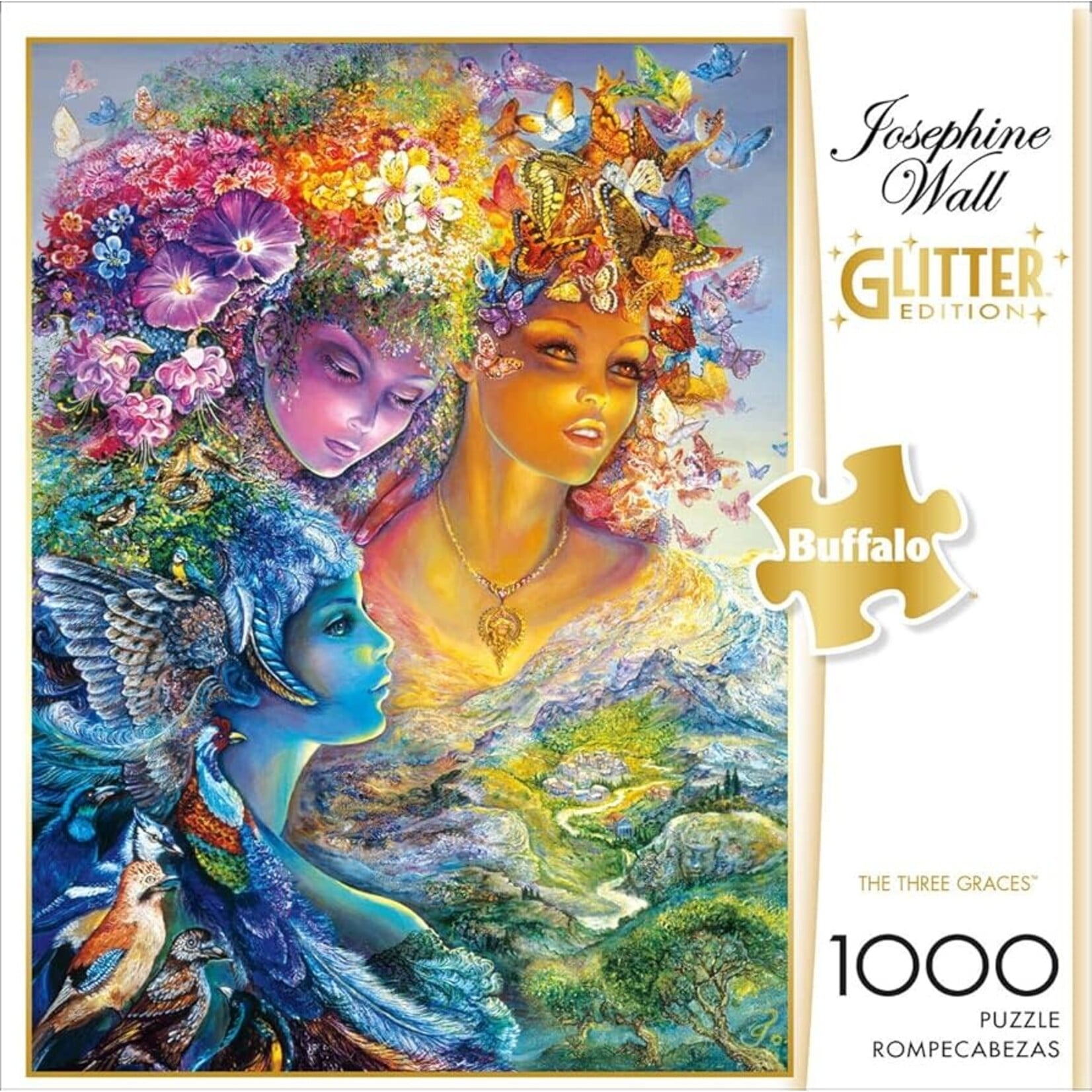 #10666 Buffalo Puzzle Josephine Wall Glitter Edition The Three Graces Dragon Cache Used Game