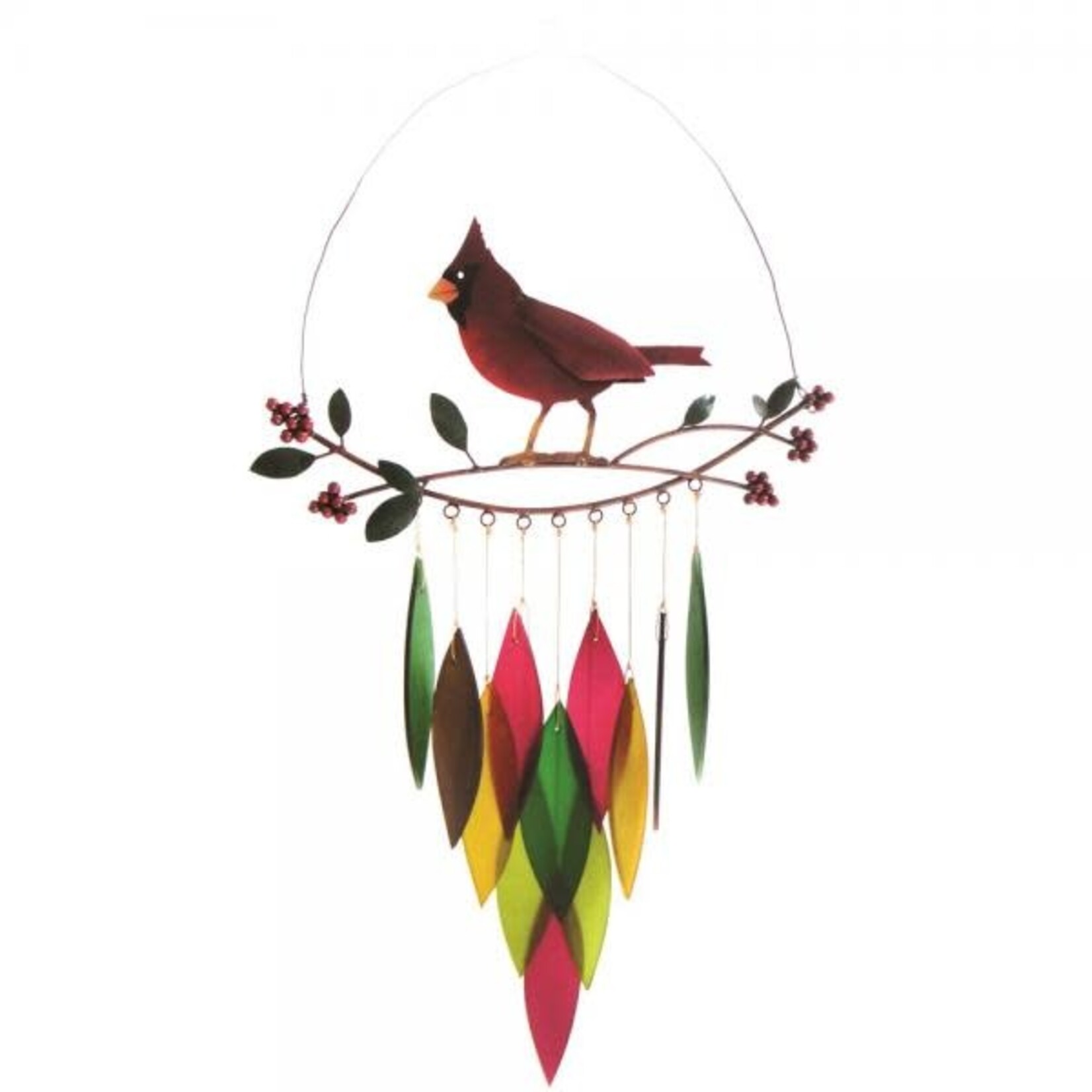Cardinal on Branch Wind Chime