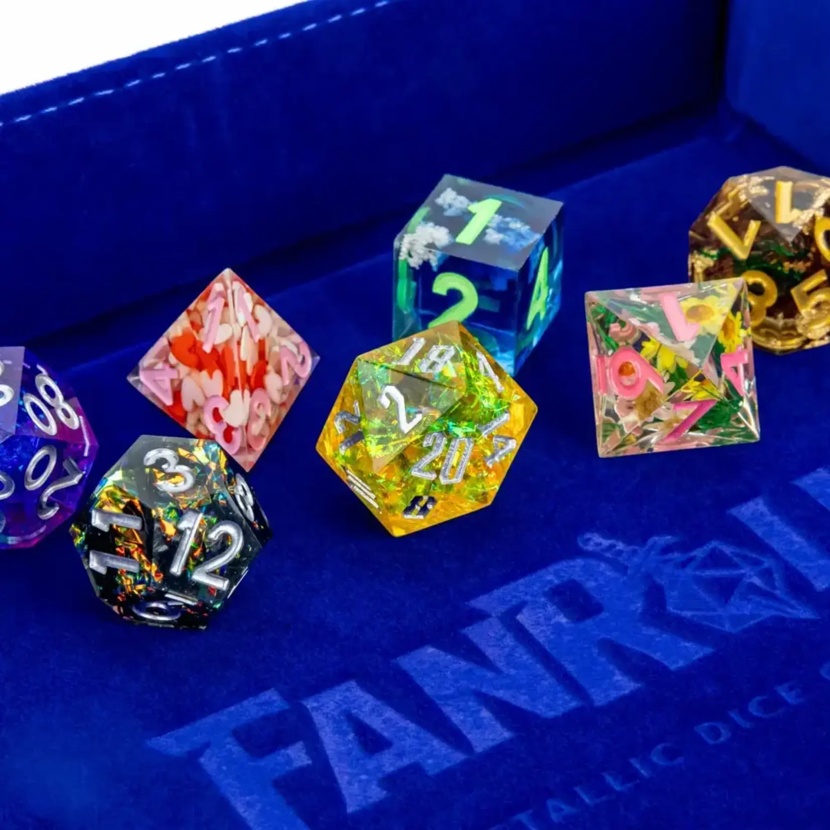Mystery Misfit Sharp Edge Resin Polyhedral Dice Set