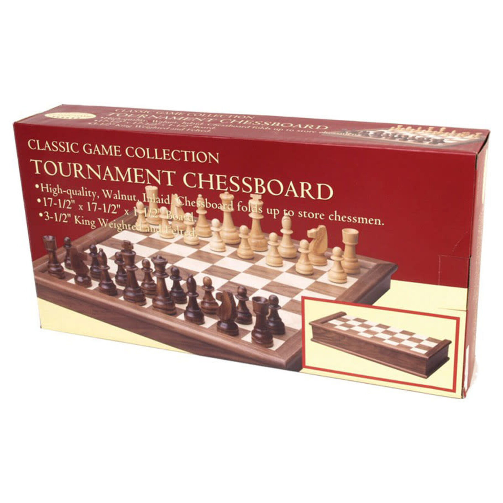 John Hansen Company Chess: Folding Walnut Tournament Set